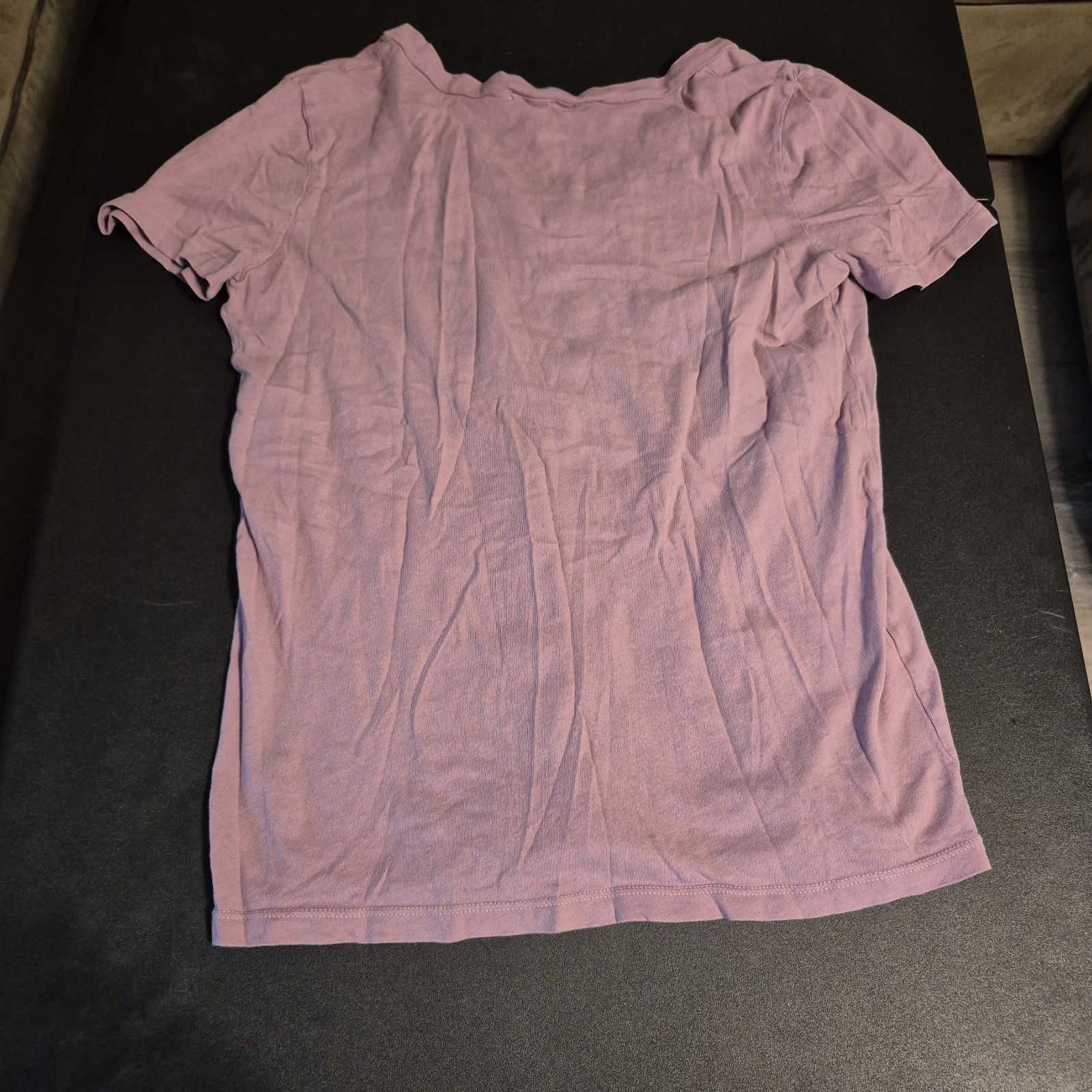 Chaser Womens Purple Solid V-Neck Pullover Short Sleeve Tee T-Shirt