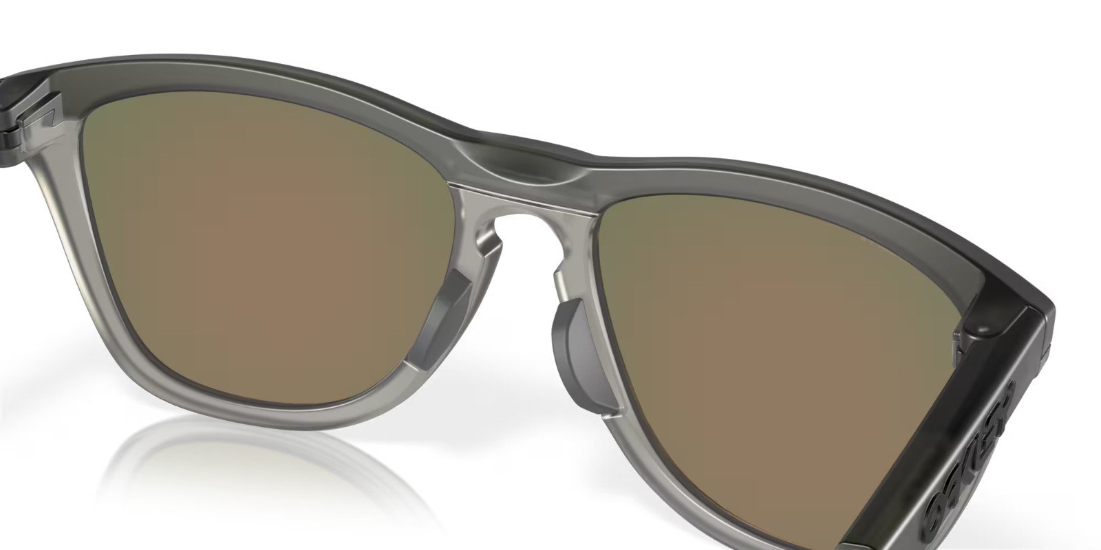 NEW Oakley Frogskins OO9284-0155 Sunglasses Matte Crystal Grey Prizm Ruby Lens