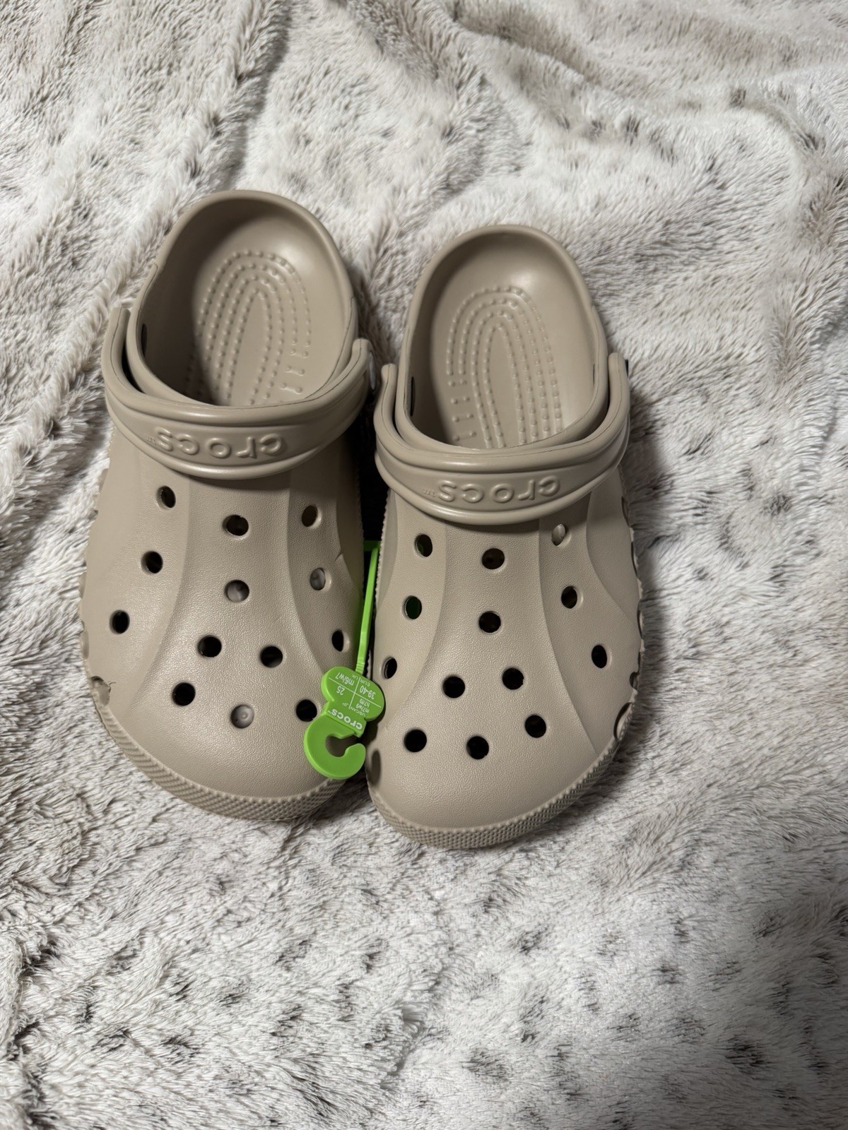 Crocs Adult Baya Clogs Cobblestone Beige Women’s US Size W/9 M/7 New With Tags
