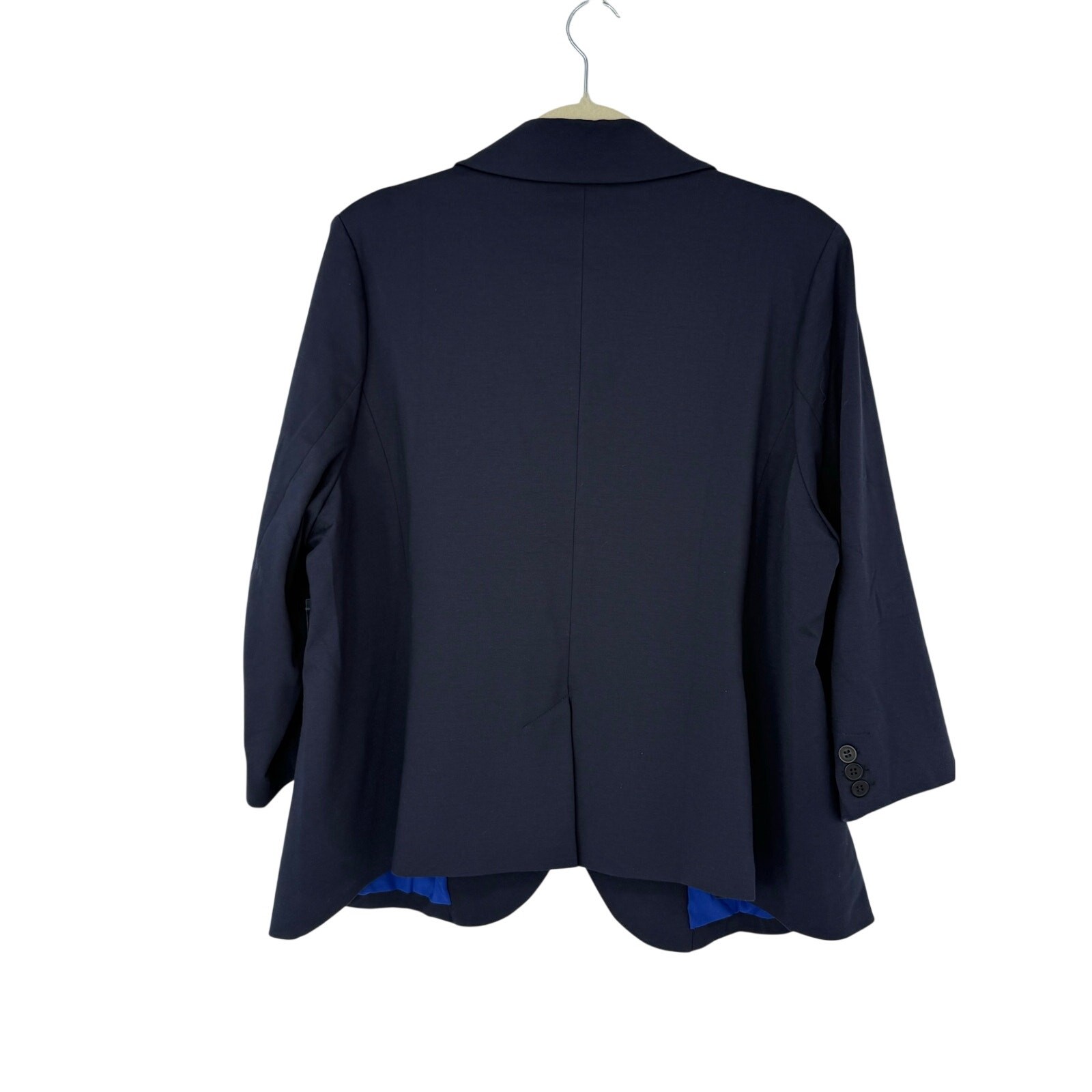 ModCloth Stretch Knit One Button Blazer Navy Blue 2X Plus Size NWT Office Career