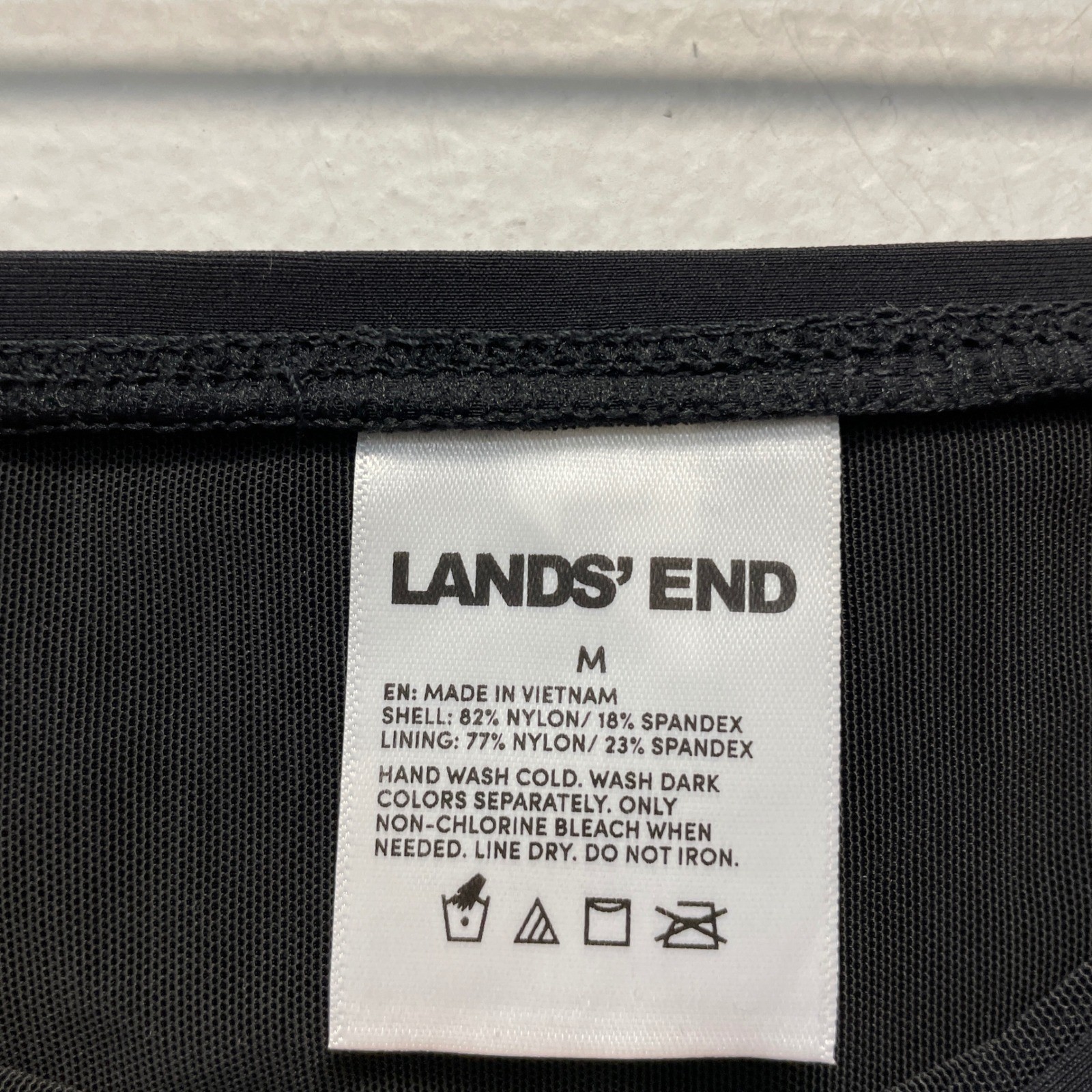 Lands’ End Women’s Black High Waisted Bikini Swim Bottoms Size Medium