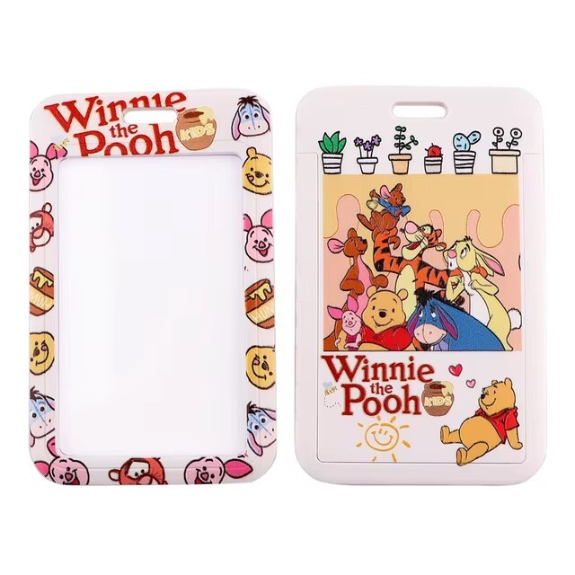 Winnie the Pooh & Friends Character Themed Lanyard ID Badge Holder Keychain