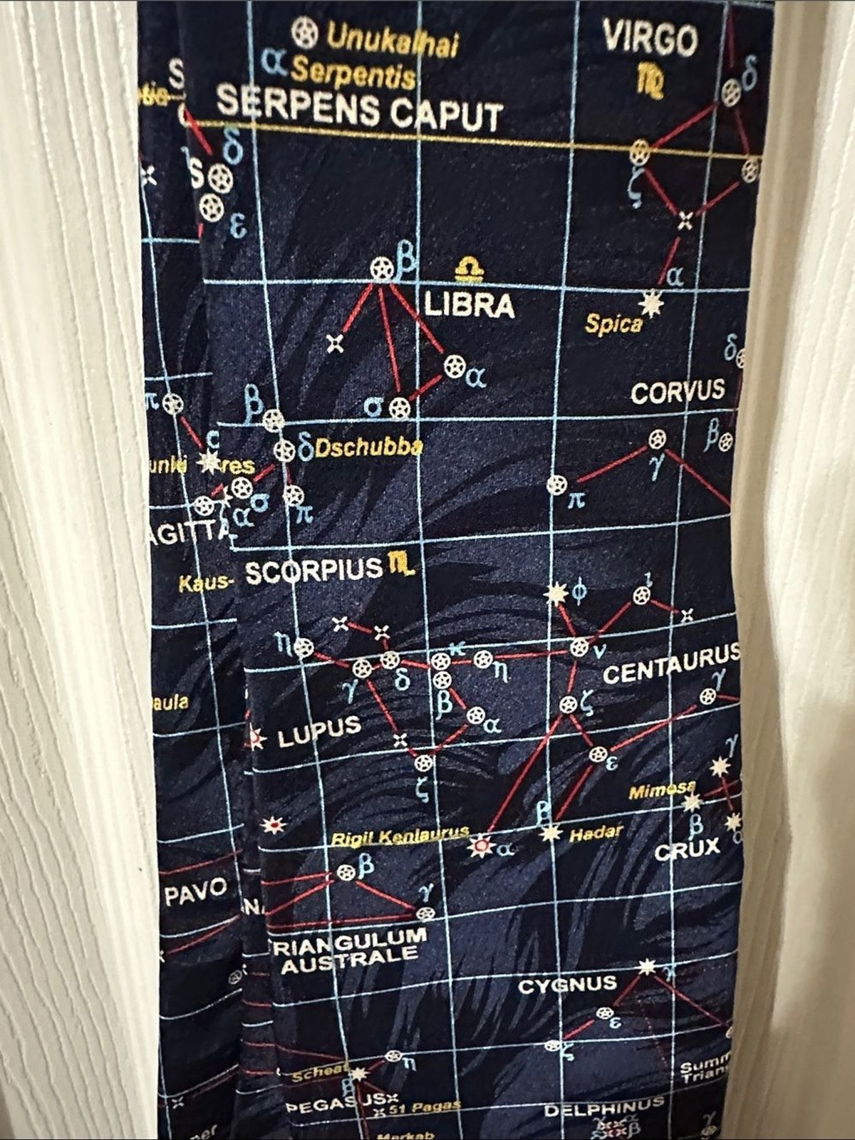 Navy Constellation Print Men’s Tie