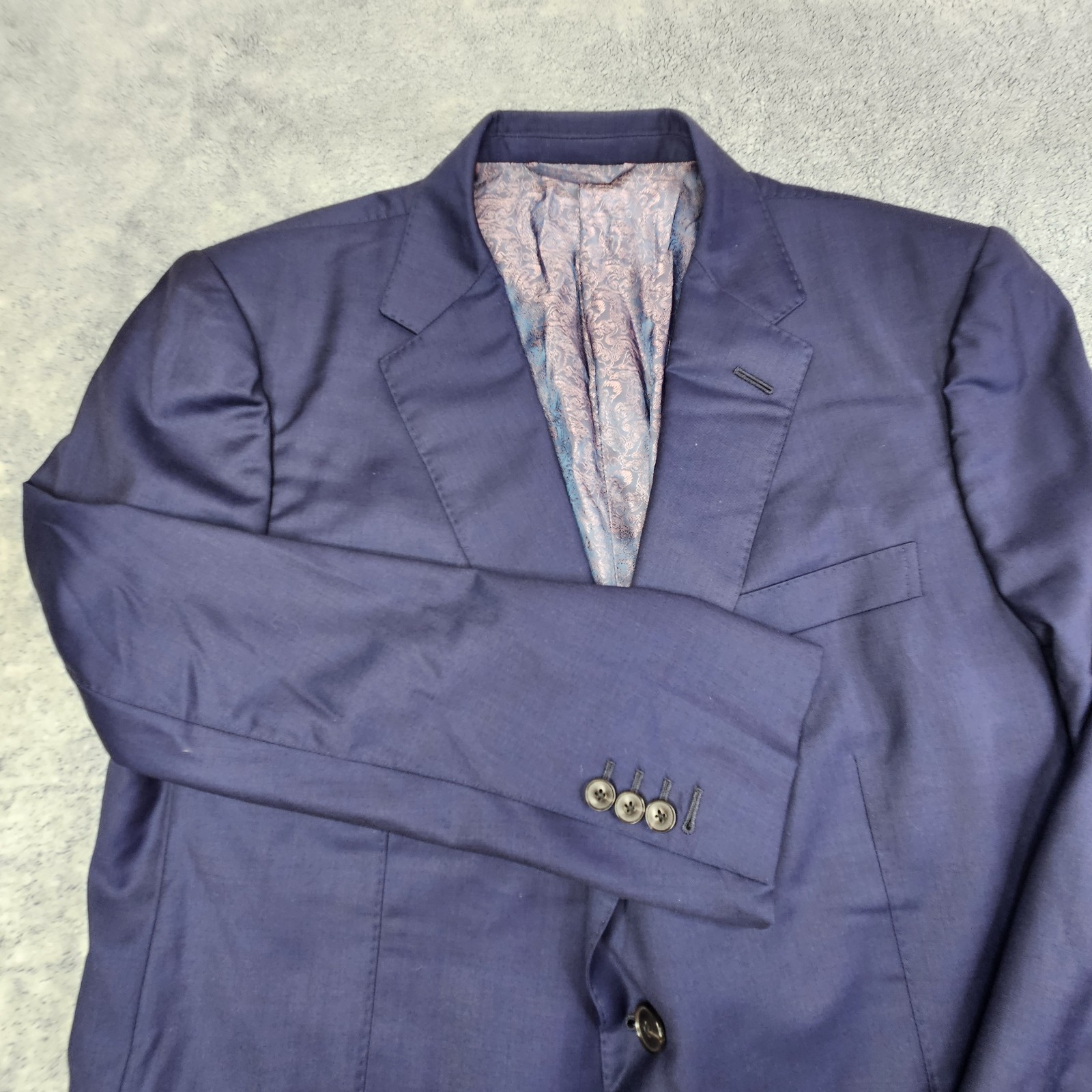 Loro Piana Blazer Mens 44 Navy Blue Tasmanian Super 150s Wool Sport Coat Jacket