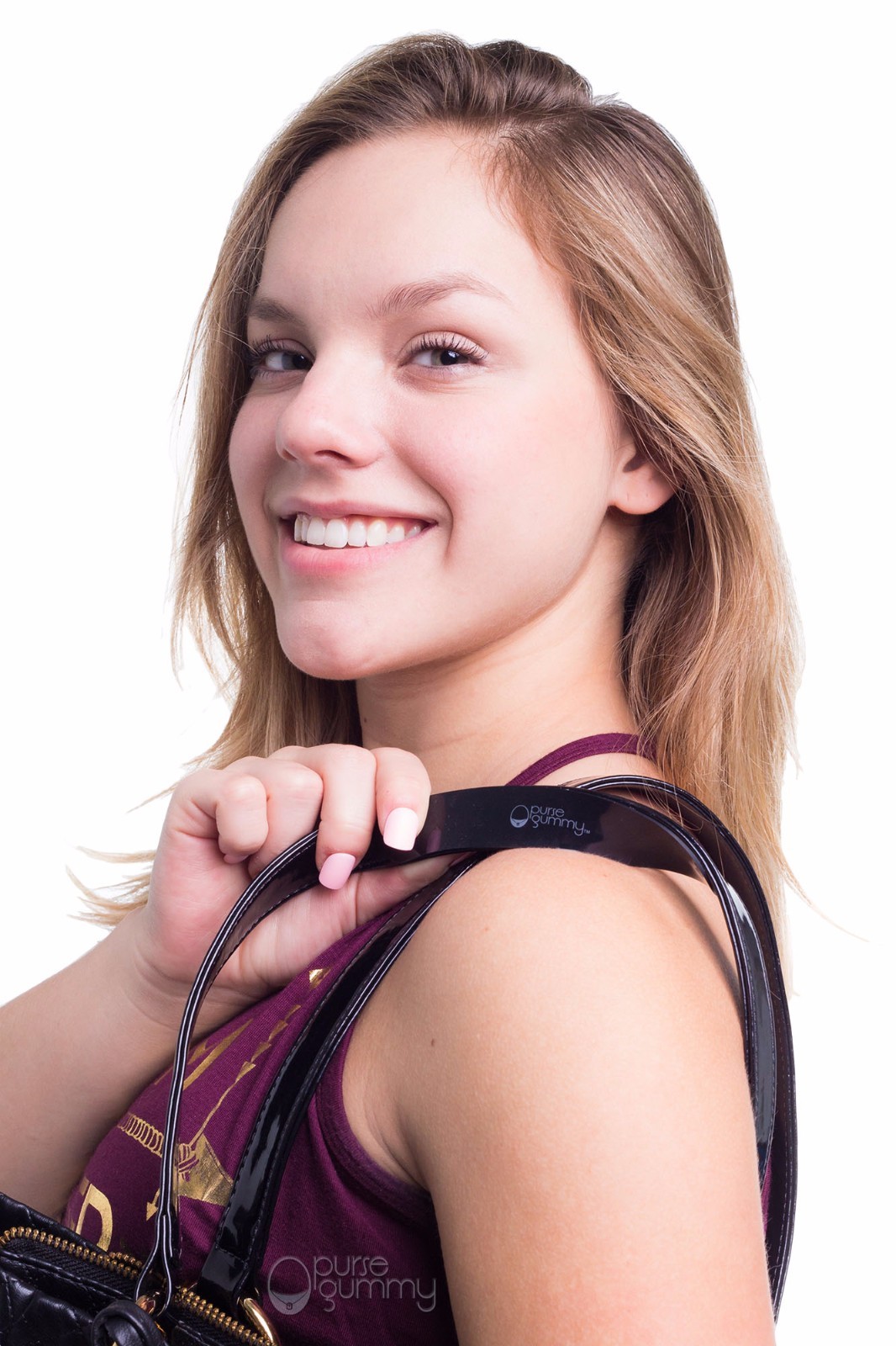 Purse Gummy® Stop Strap Slips*Keep your bag & purse secure *Non-slip grip strip