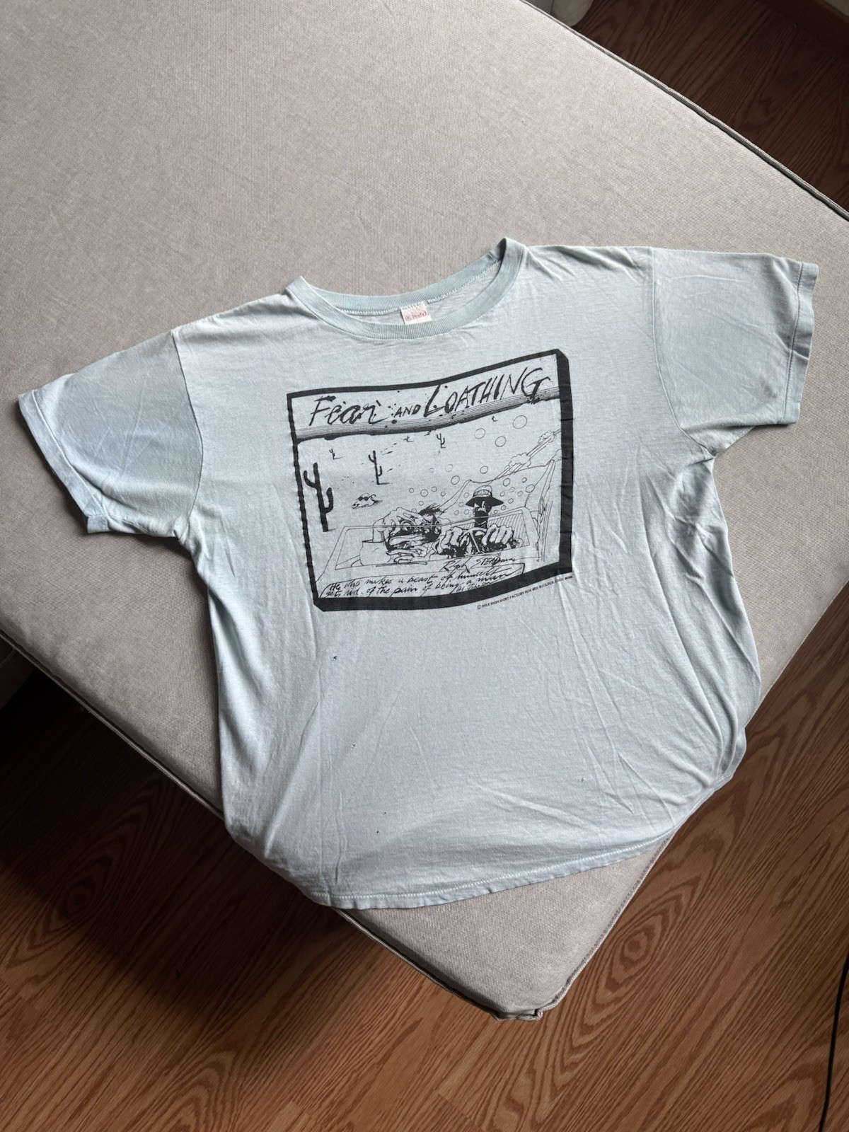 Vtg 70s Hunter S Thompson’s Fear And Loathing T Shirt XL Ralph Steadman Art