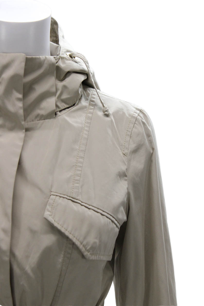 Weekend Max Mara Womens Anorak Beige Zip Long Sleeve Size 4