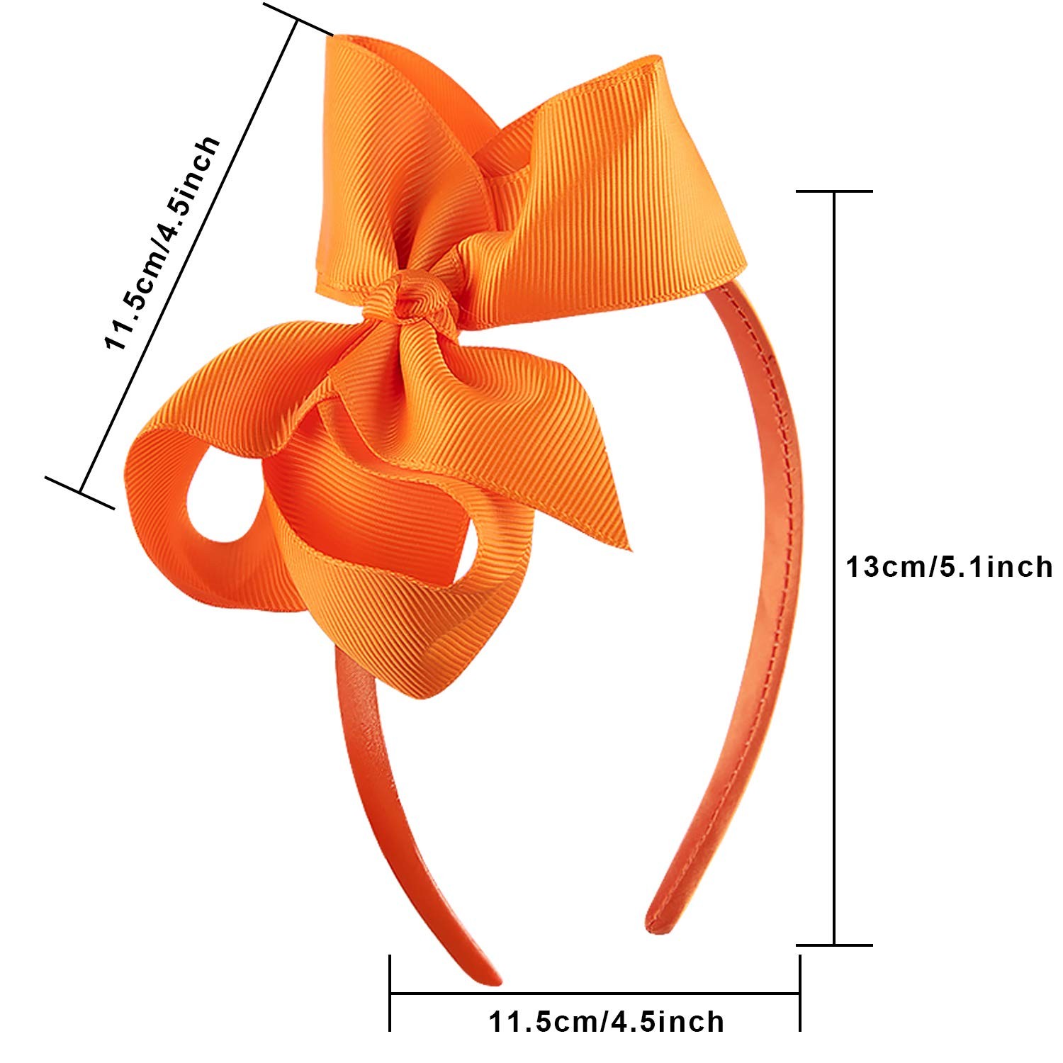 SIQUK 12 Pieces Bow Headbands for Girls 1 Count (Pack of 12), Iridescence