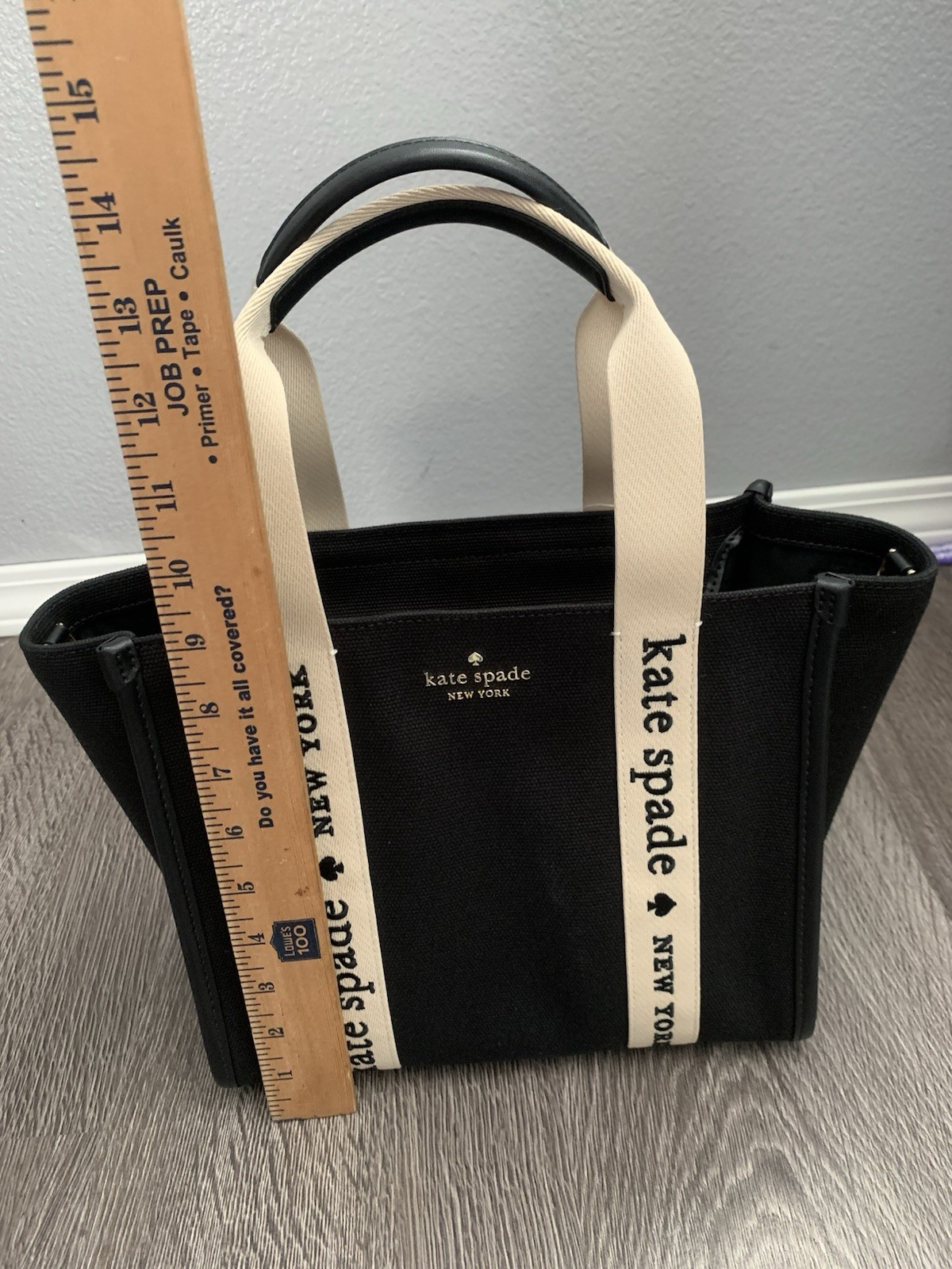 Kate Spade New York Kip Small Canvas Tote Shoulder Bag Black NWT