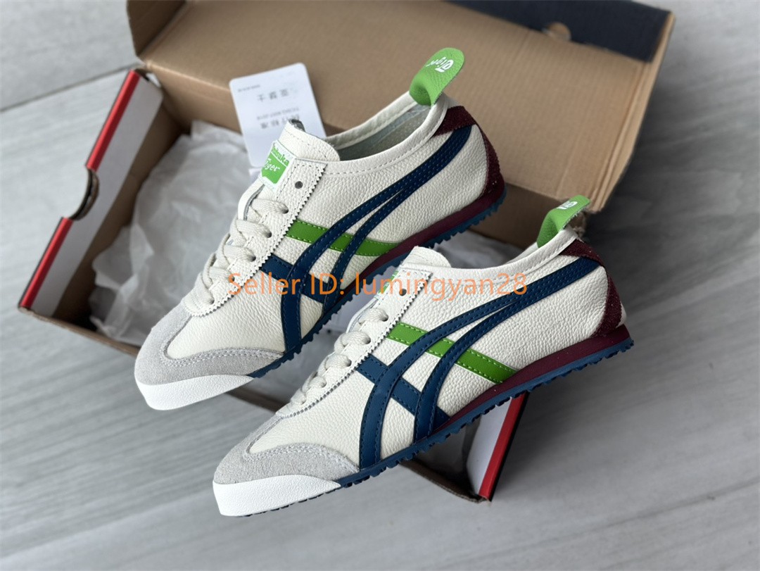2026 NEW! Onitsuka Tiger MEXICO 66 1183A201-115 White Blue Green for Mens Womens