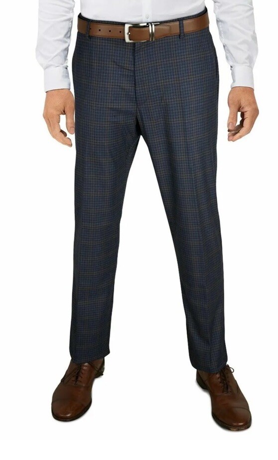 TOMMY HILFIGER THFlex Men’s Tate Navy Blue Check Dress Pants NEW 38 W New