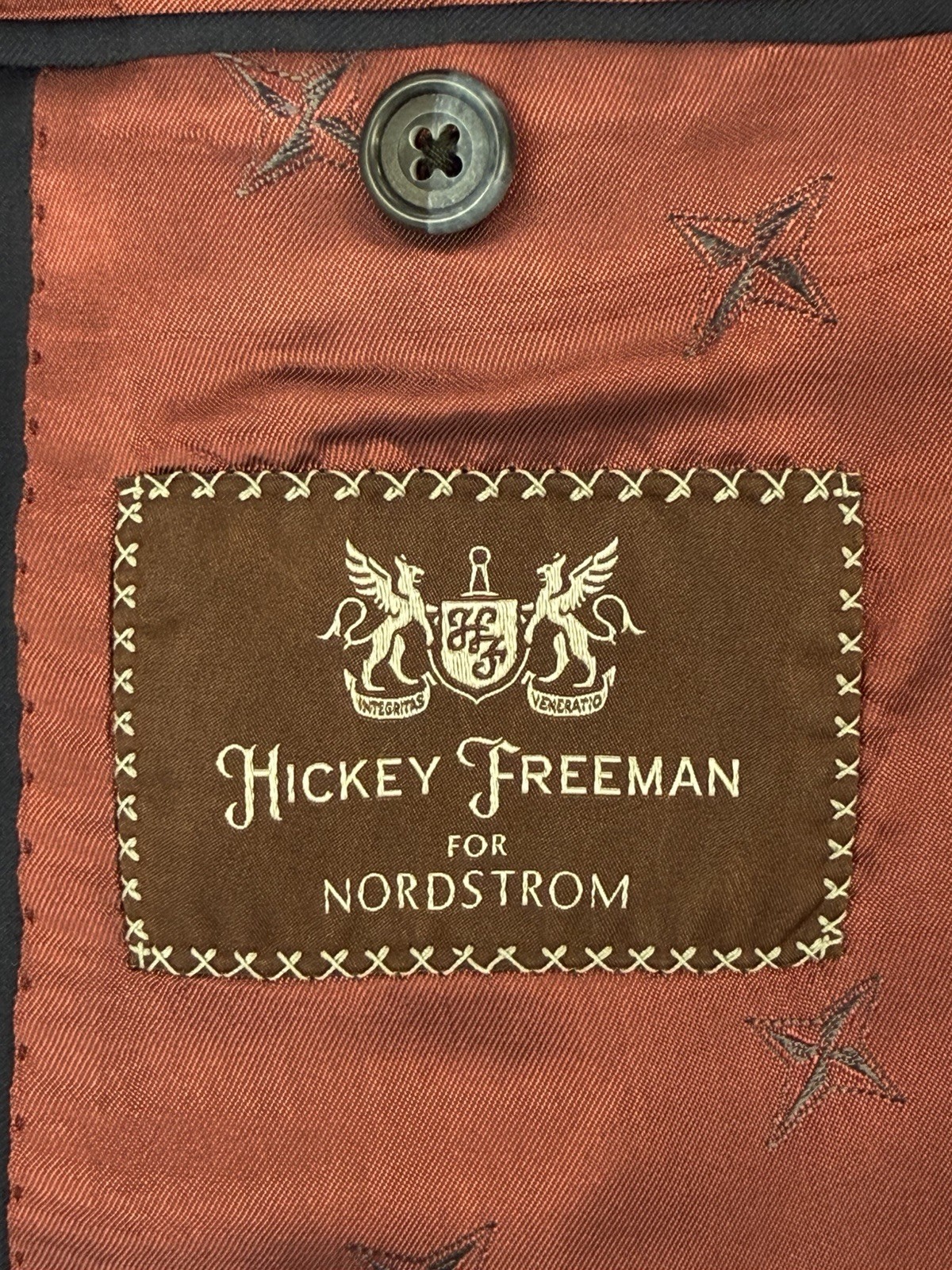 Hickey Freeman USA Men’s Navy Blue Super 150s Wool Blazer 46R $1,158 Two Button