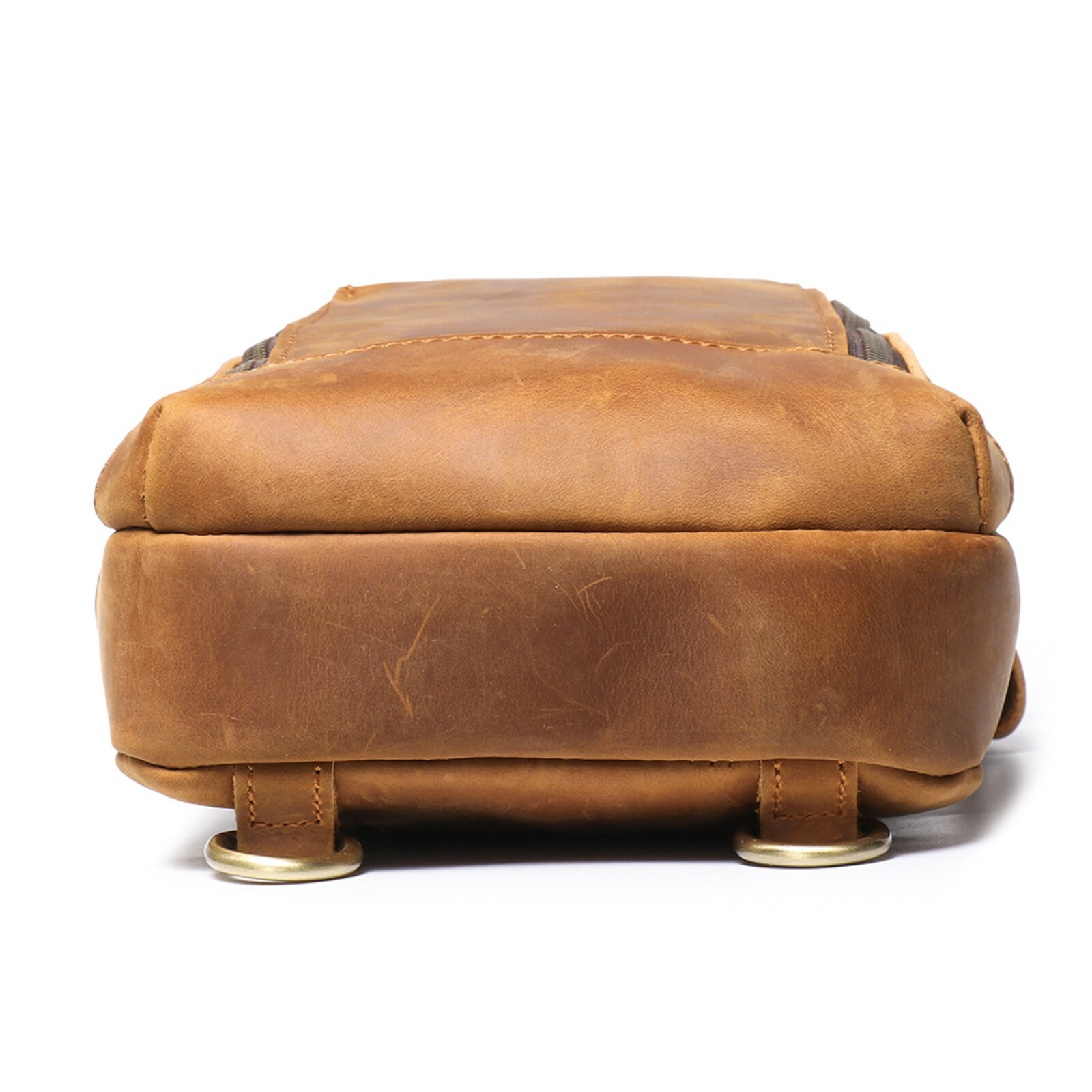 Men’s Leather Sling Bag Chest Crossbody Shoulder Pack Vintage Style Everyday Use