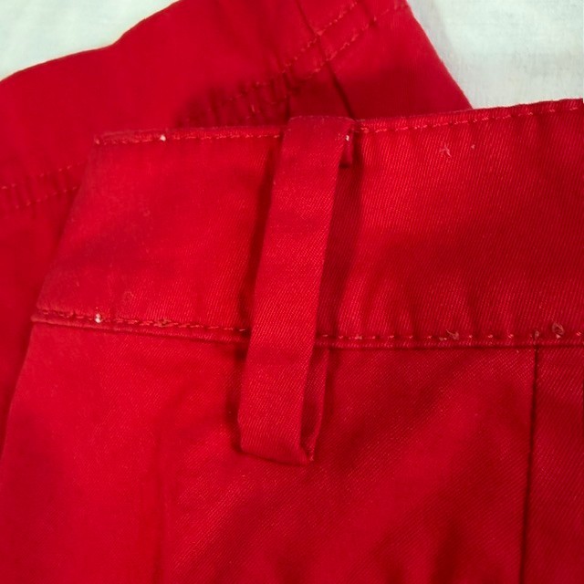 TALBOTS Slim Perfect Cropped Pants Petite Sz 12P Red Chino Style Cotton Spandex