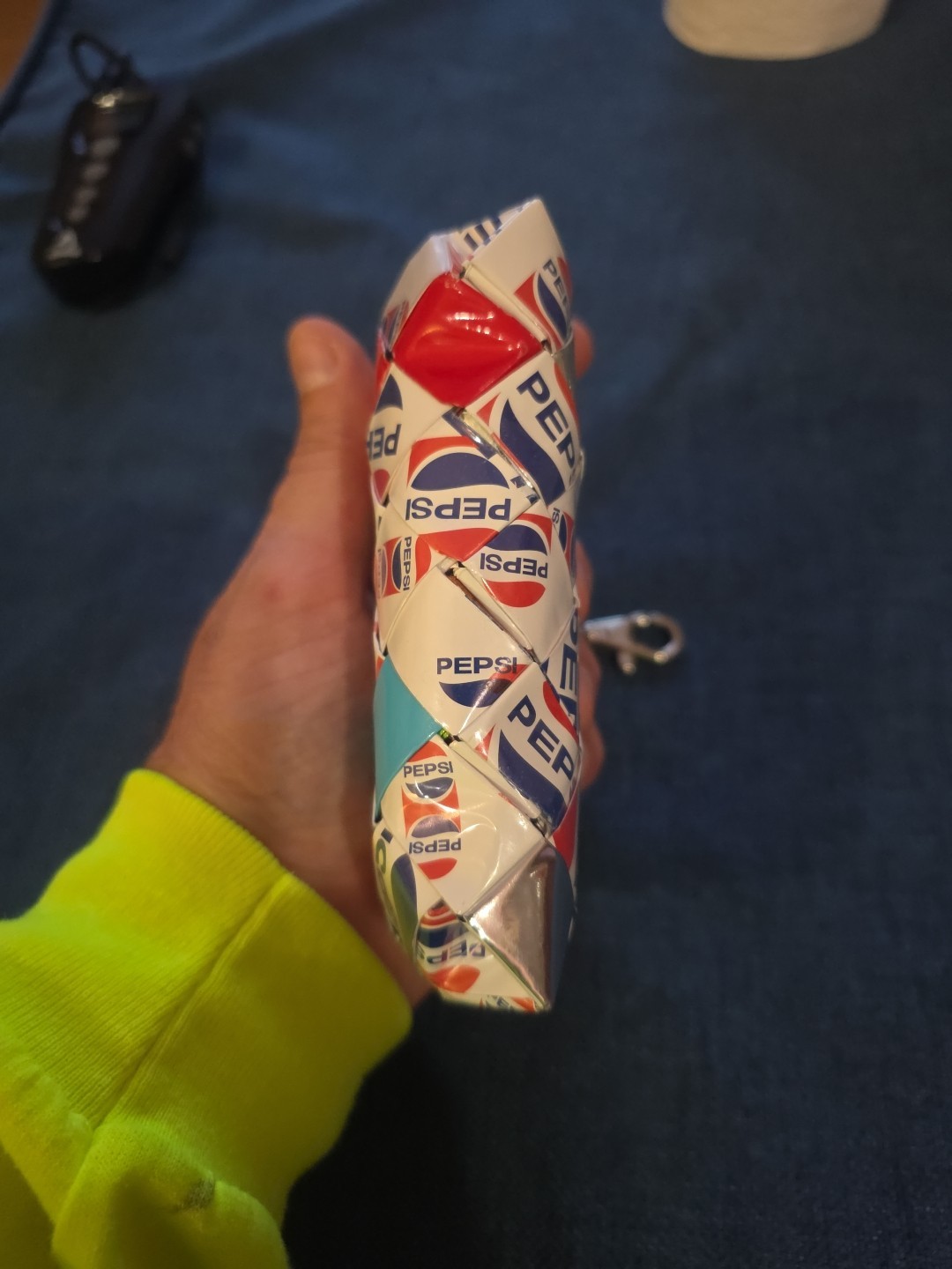 Pepsi Branded NAHUI OLLIN Candy Wrapper Coin Purse Red White Blue handmade Small