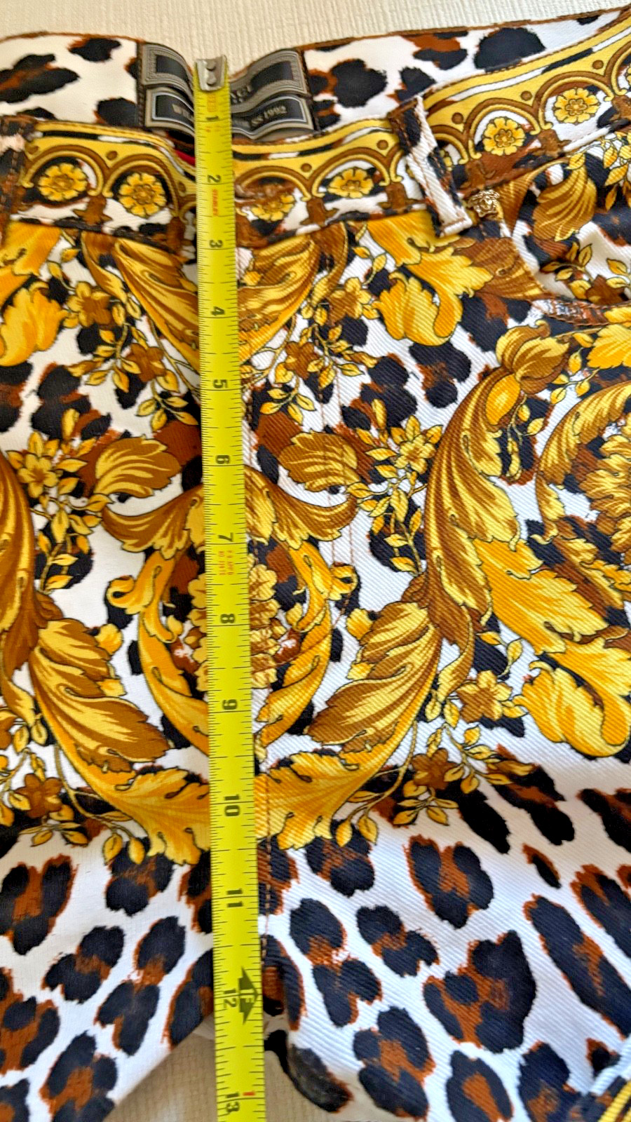 Versace Tribute Wild Baroque SS 2019 Women’s Jeans Sz 36 Italy Excellent Cond