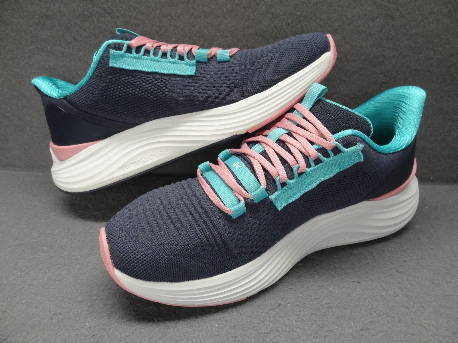 Kuru Women 10 M Atom 2 Sneakers Night Blue Teal Lace-Up Comfort Cloud 211106100
