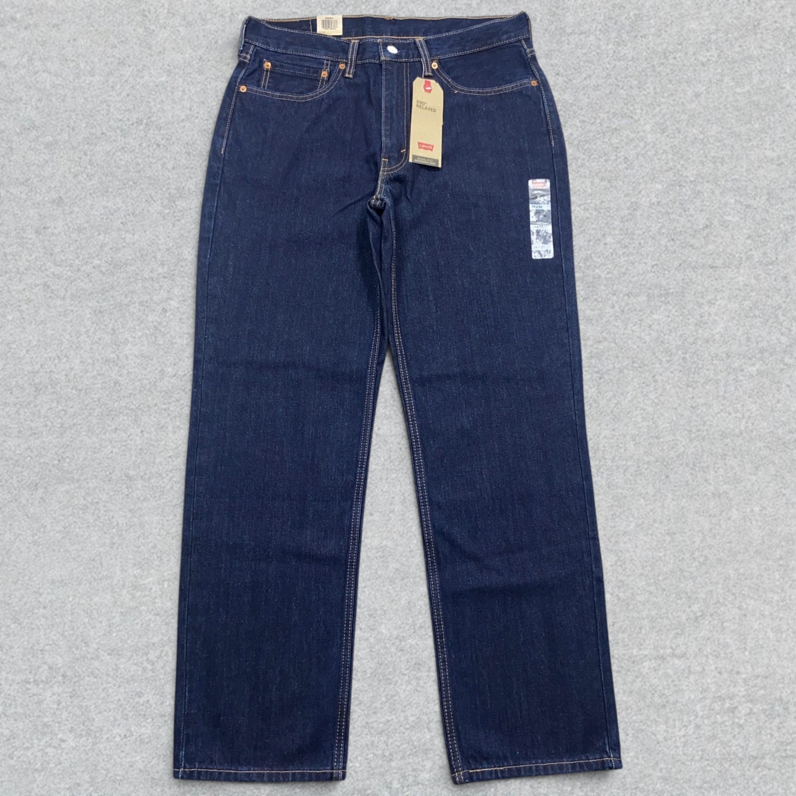 Levi’s 550 Jeans Mens 34×32 Blue Denim Relaxed Fit Tapered Leg Modern Casual