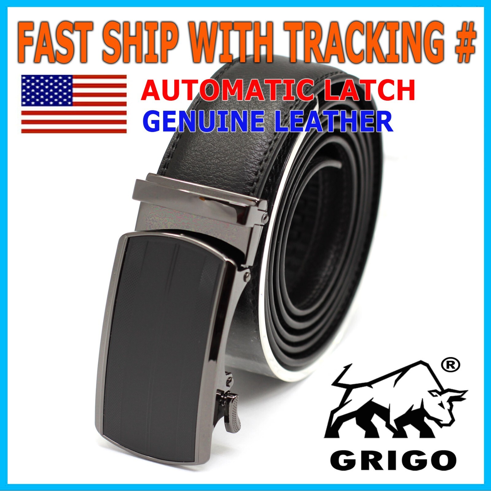 Real Leather Men Ratchet Belt Belts For Men Adjustable Automatic Buckle