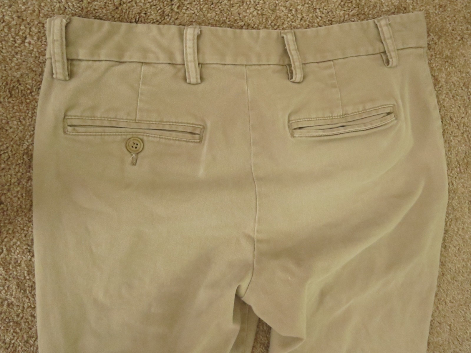 OLD NAVY ULTIMATE SLIM BEIGE FLAT FRONT CHINO PANTS-SIZE 30W x 30L