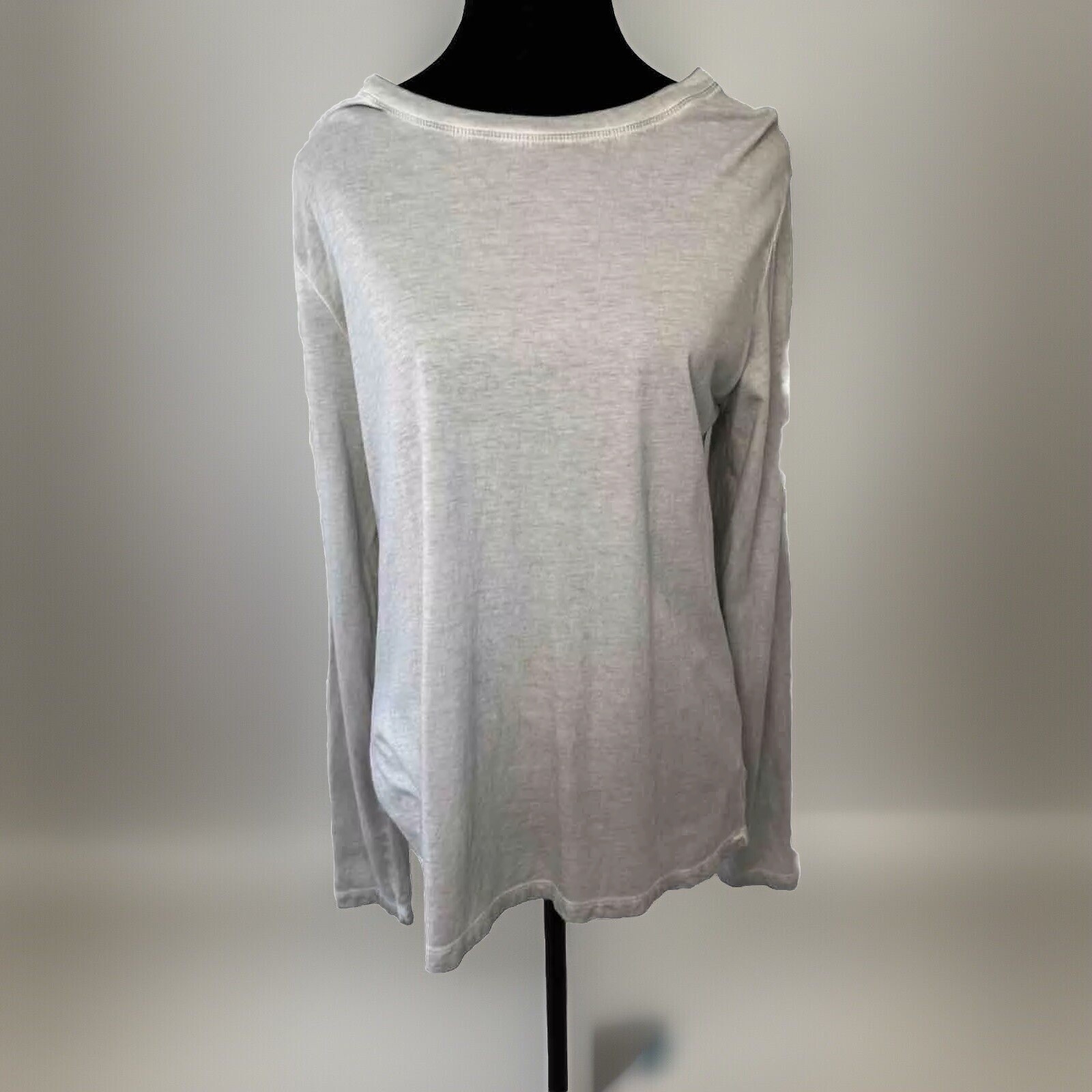 Cloth And Stone Top Womens M Open Back Tee Shirt Gray Long Sleeve Modal Cotton