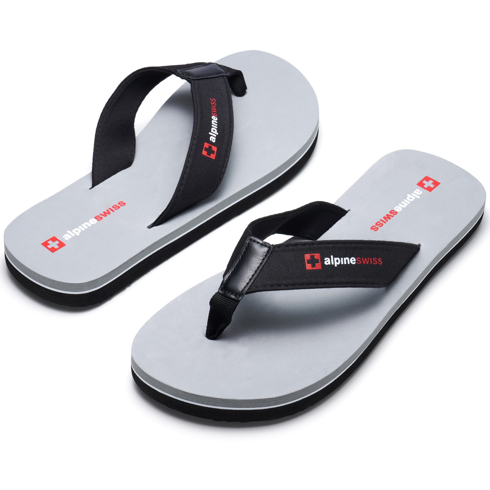 Alpine Swiss Mens Flip Flops Lightweight Thong Sandals Beach Slides EVA Sole