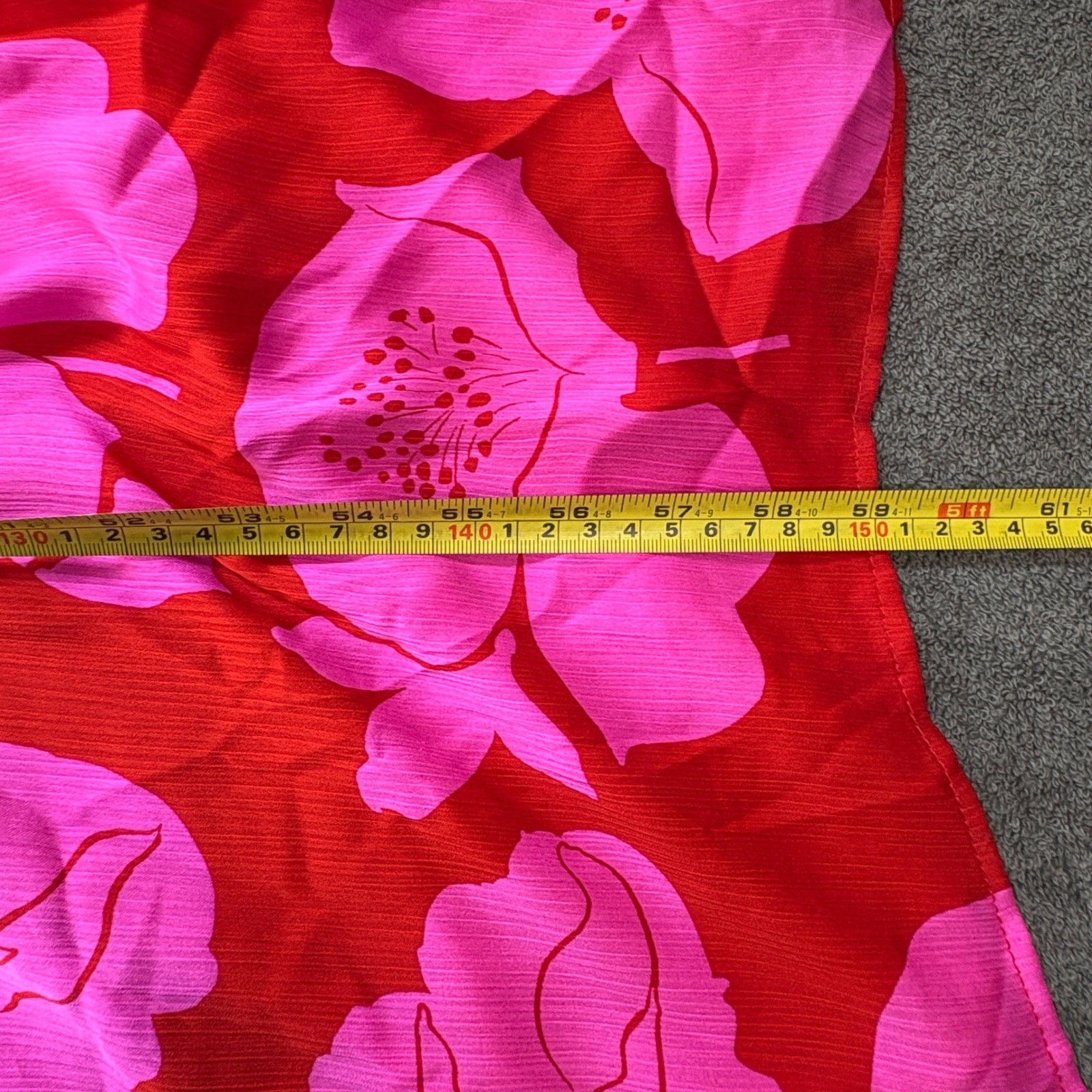 Sugarlips Dress Womens 1X Red Pink Floral Maxi Sleeveless V-Neck Wedding Boho