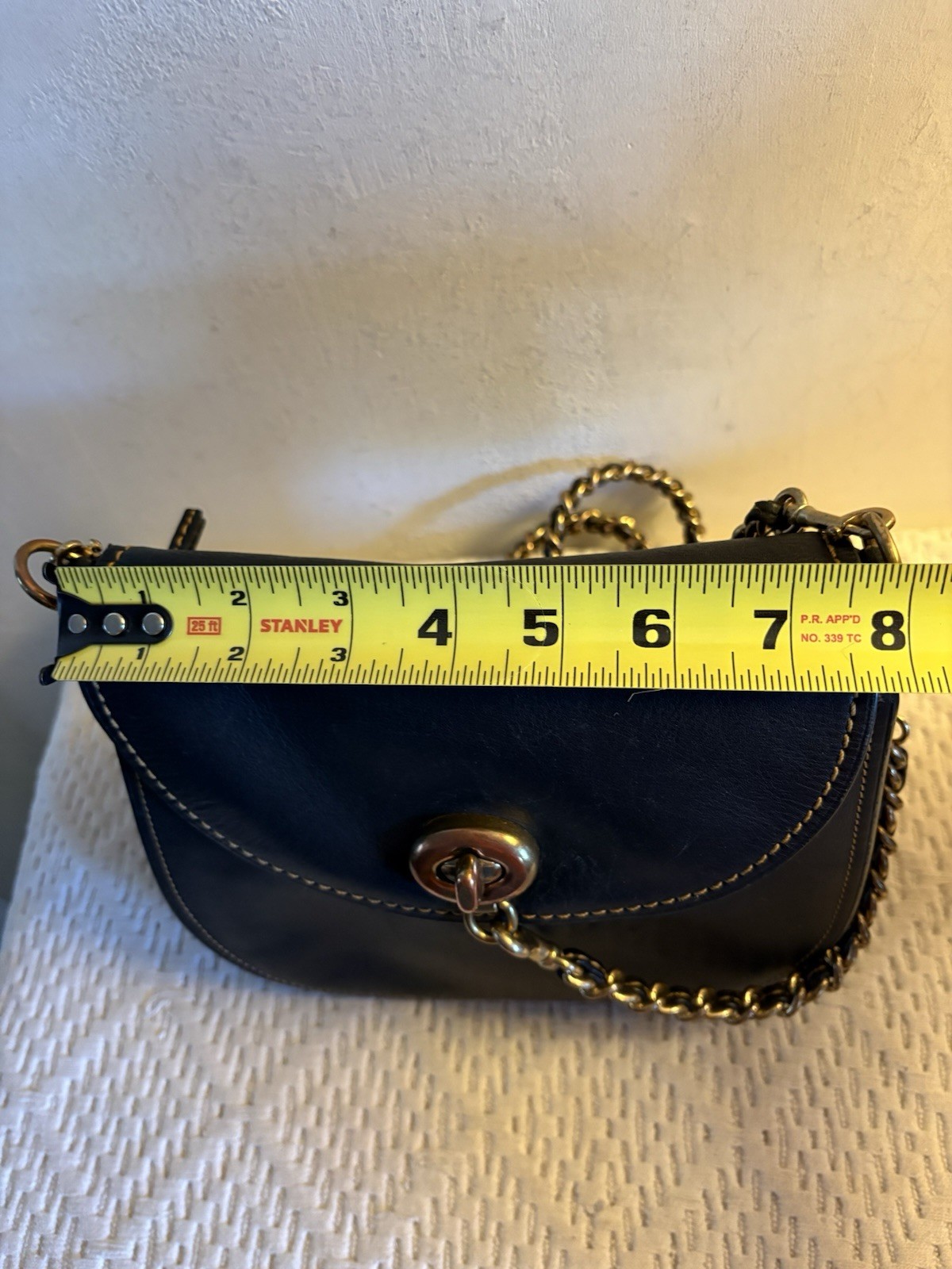 Coach 1941 Iconic Turn Lock Saddle Crossbody Chain & Leather Braided Strap 59241