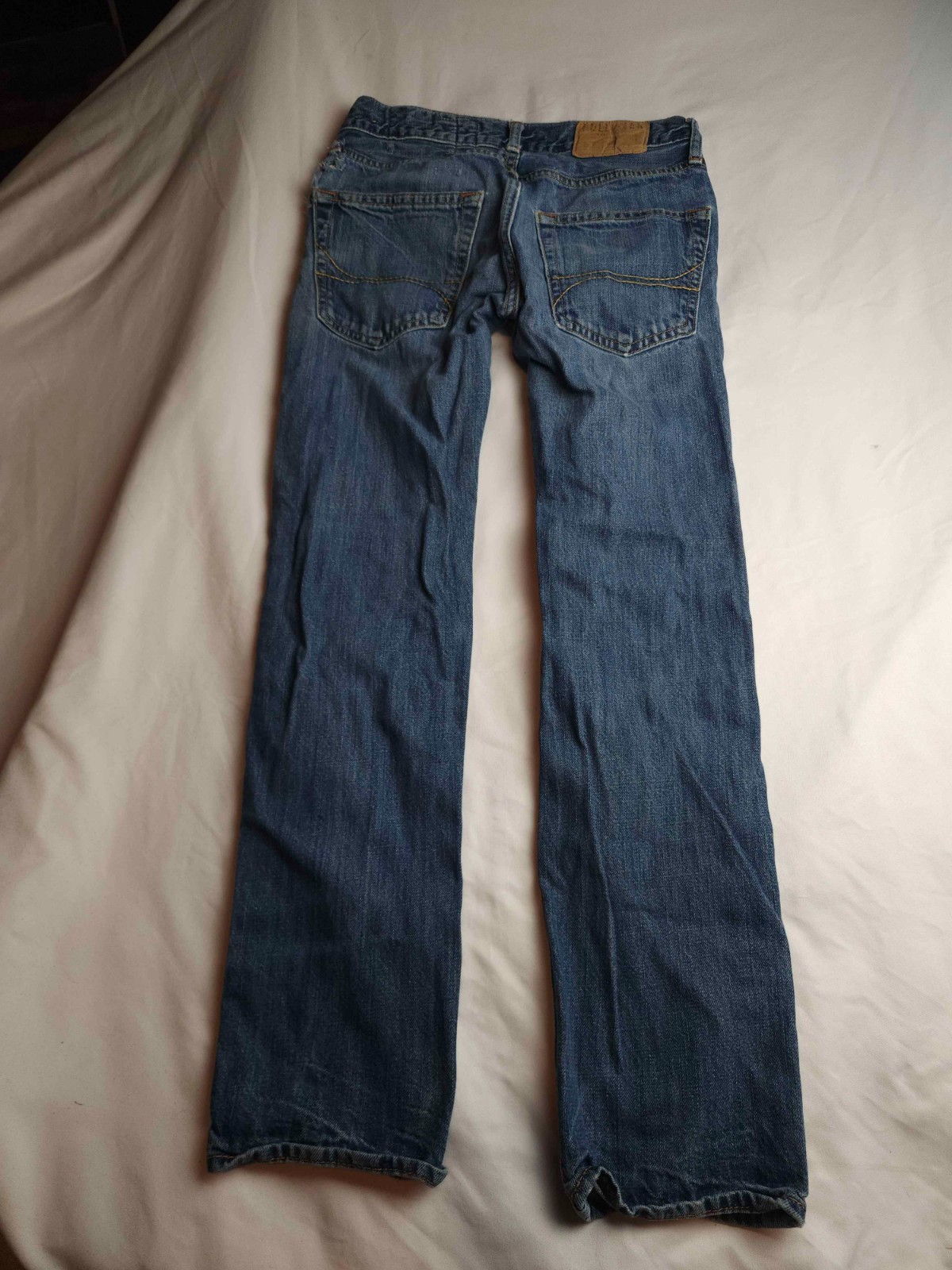 Hollister Jeans Mens 29×27 Blue Denim Distressed Straight Leg Grunge Streetwear