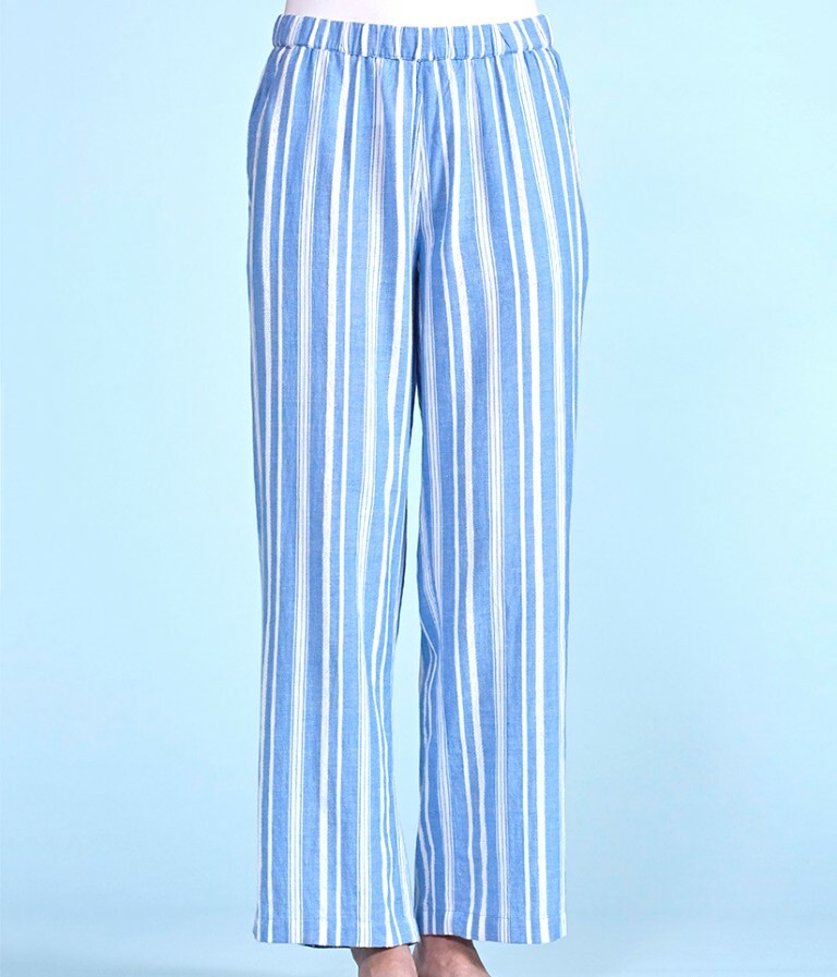 FRESH PRODUCE XSmall BLUE ARWEN Stripe Cotton BEACH Pants $69.00 NWT New XS TPP