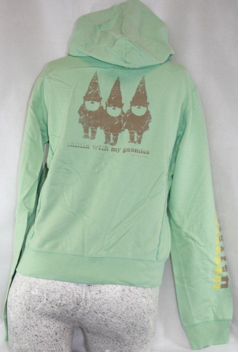 Womens David & Goliath Chillin With My Gnomies Mint Zip Up Hoodie Sweatshirt