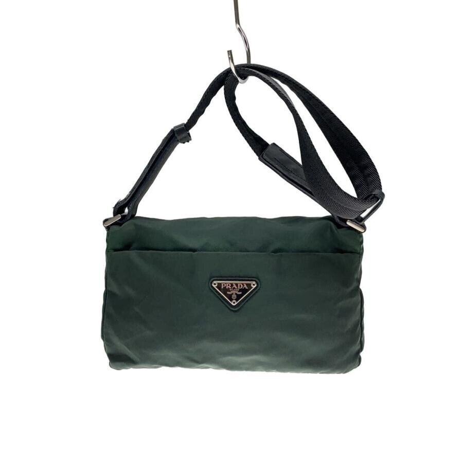 PRADA Shoulder Bag Nylon Green Crossbody Womens Casual Handbag