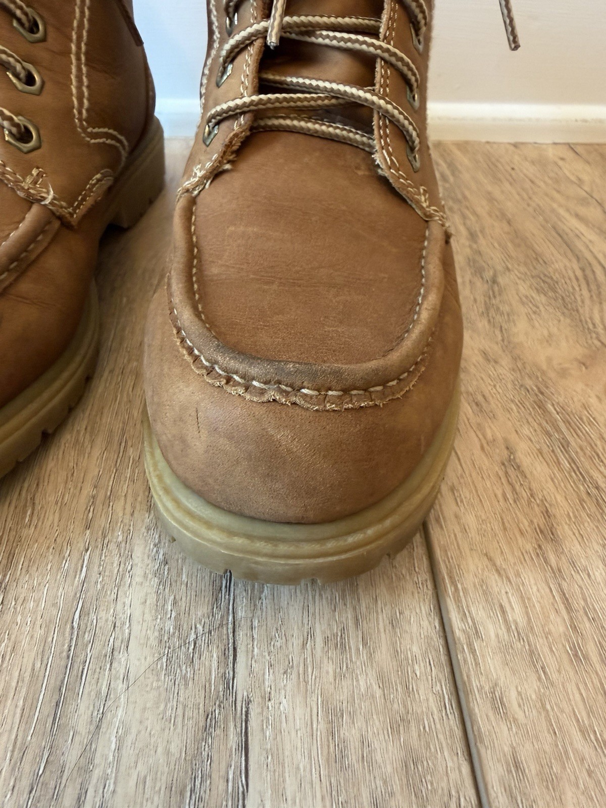 Frye Judith Sport Leather Boots Tan