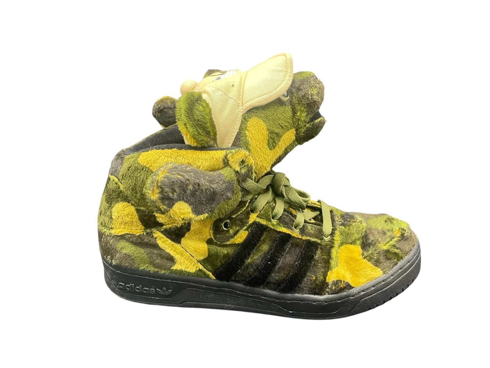 adidas Men Sneaker High Top JS Camo Bear Q20917 Jeremy Scott Green Size 10.5 M