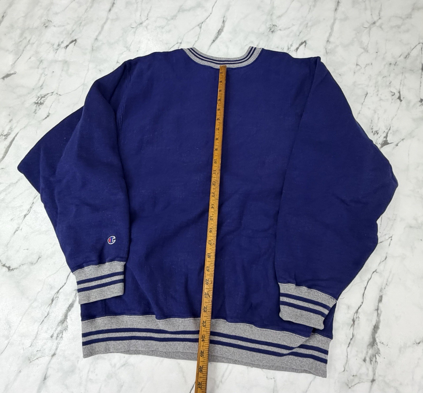 Vintage Champion Reverse Weave Sweatshirt Mens XL Blue Grey Crewneck USA 90s