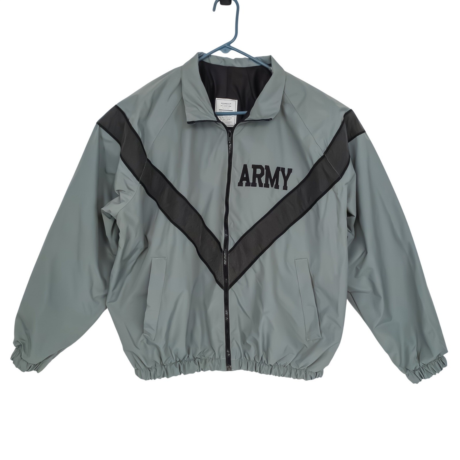 UNICOR IPFU Jacket Army Mens Medium Regular Grey Reflective Windbreaker Nylon