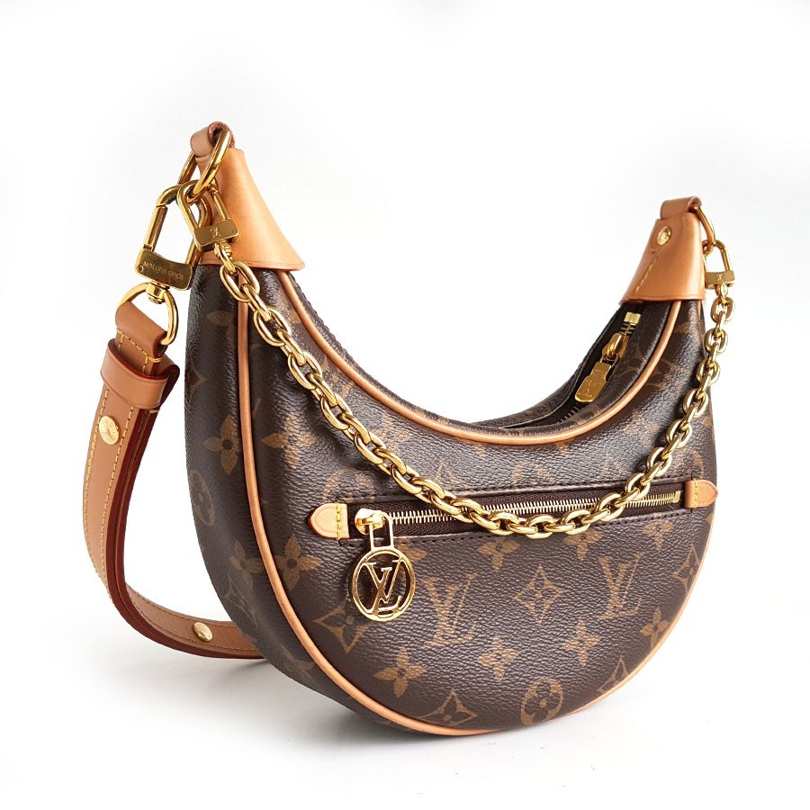 Louis Vuitton Moon Loop brown monogram canvas medium shoulder crossbody handbag