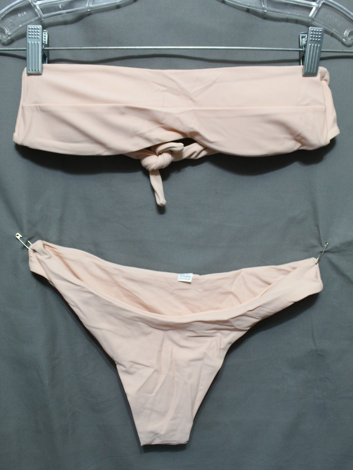 ZAFUL BIKINI womens 2 piece 82% Polyamide 18% Elasthane apricot size small NEW