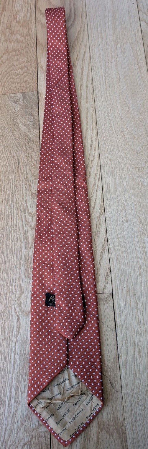Vtg Pierre Cardin Men’s Tie Jack Henry Geometric Polka Dot USA 54”x 4.25”
