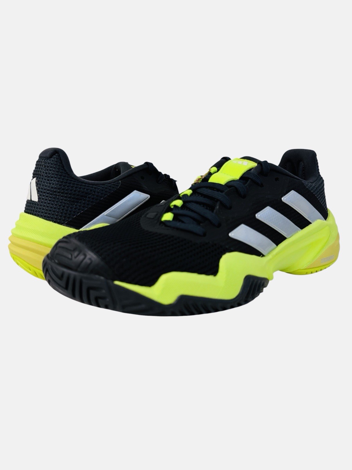 Adidas Barricade 13 Black/Lucid Lemon Mens Tennis Court Shoes IH2559 Size 6.5