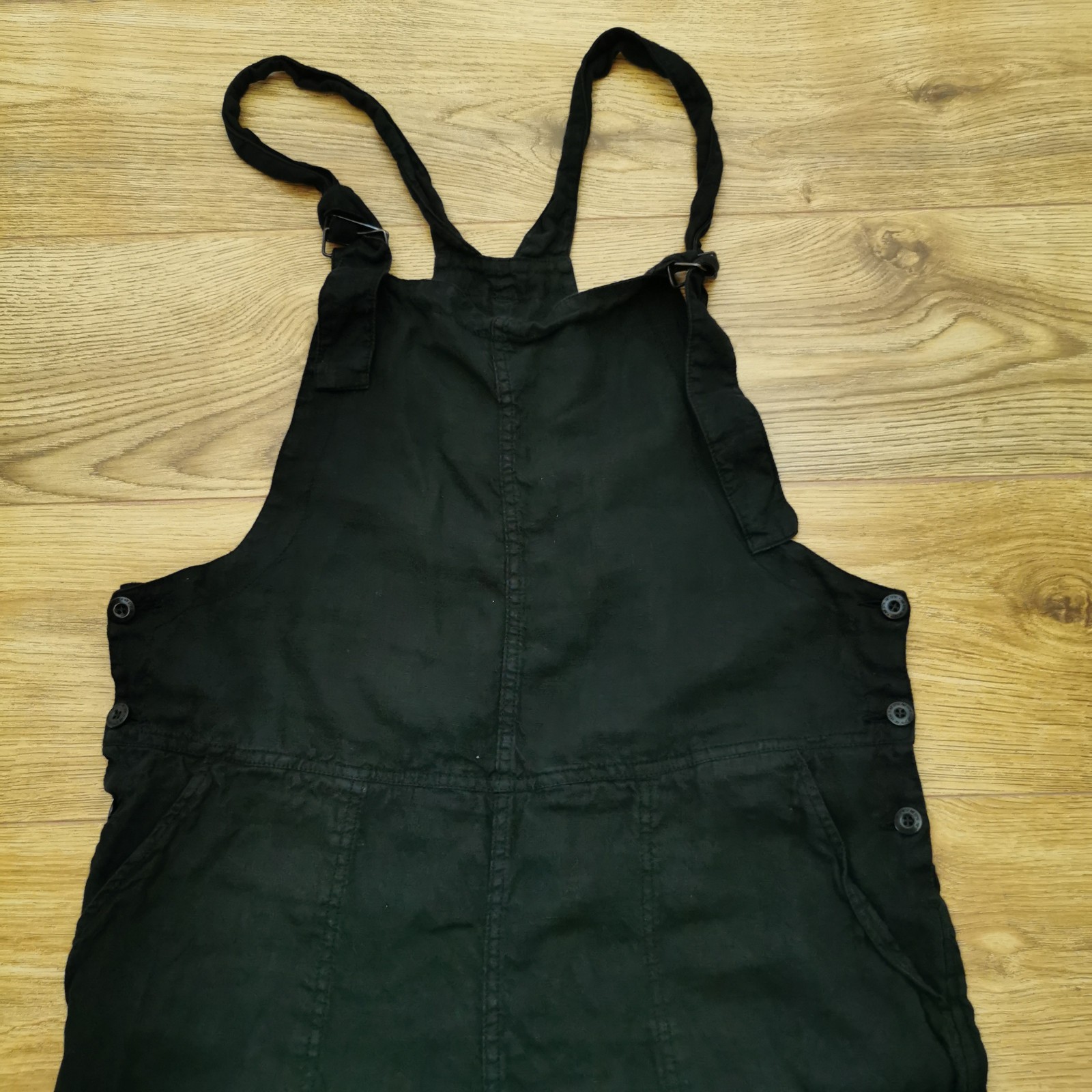 Finisterre Dungarees Womens 14 UK Black 100% Linen Summer Casual Portugal