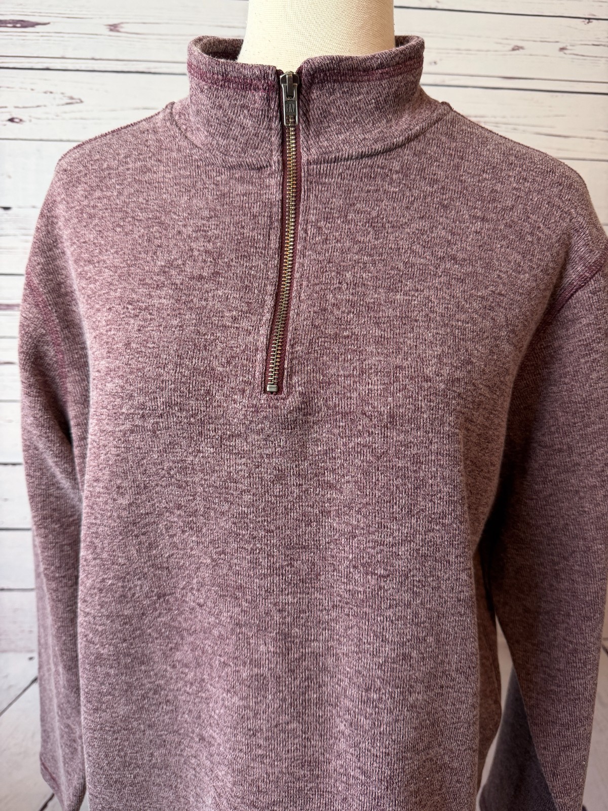 Gap knit sweater size Large Mens 1/2 zip quarter Mock Turtleneck Preppy half zip