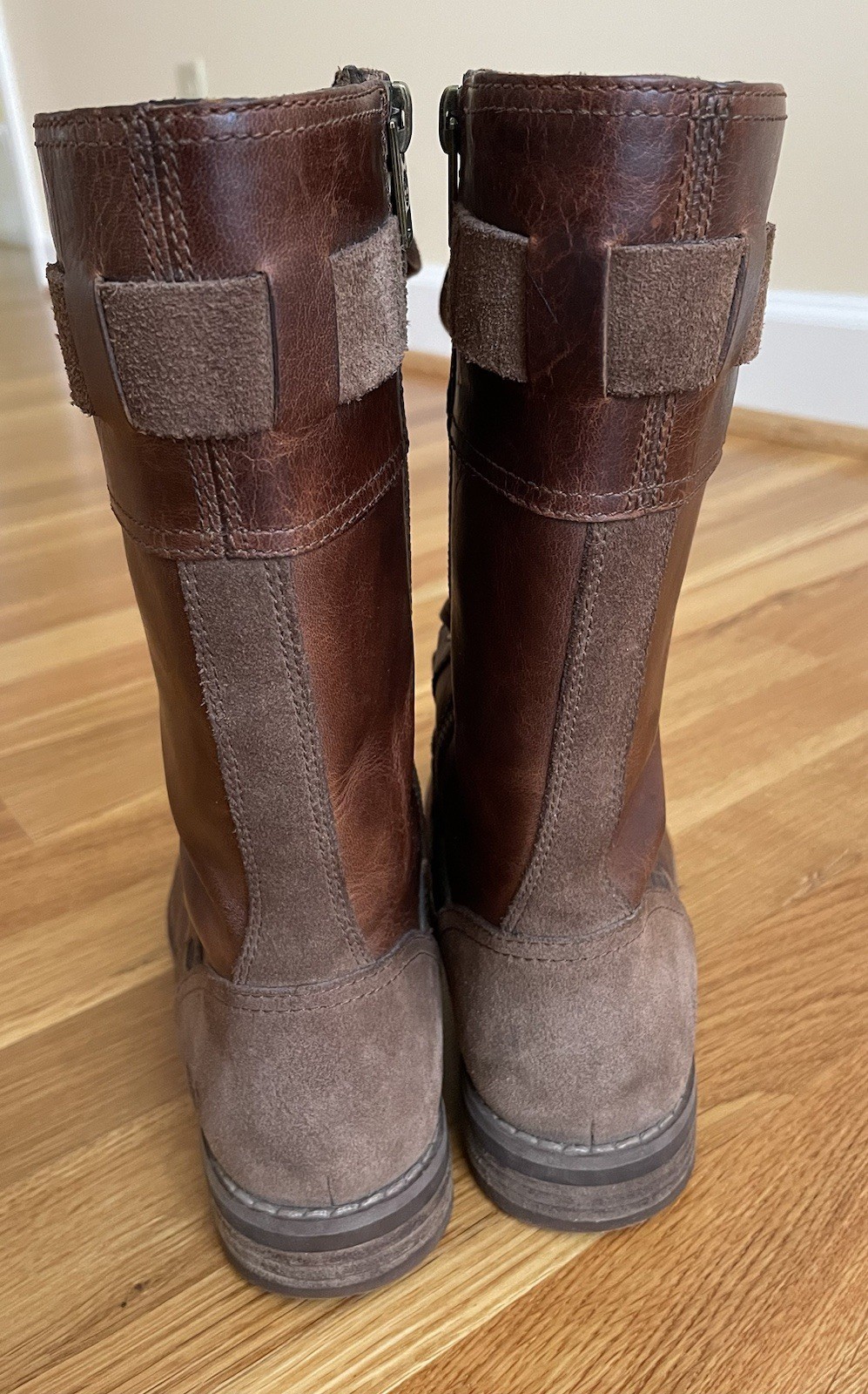 TIMBERLAND Earthkeepers Savin Hill Brown Full Zip Mid Calf Boots Size 6