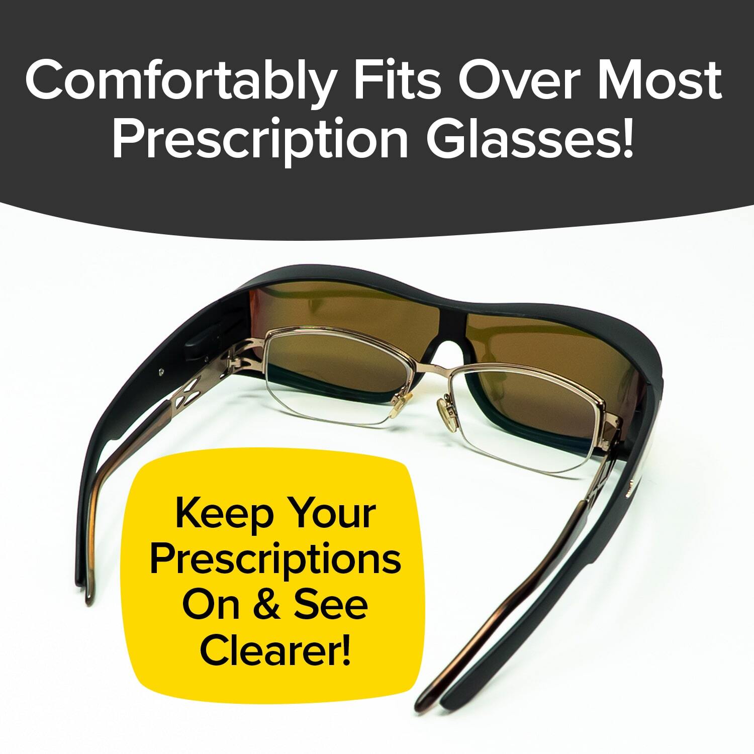 BattleVision Storm Wraparounds Bad Weather Driving Glasses, AS-SEEN-ON-TV