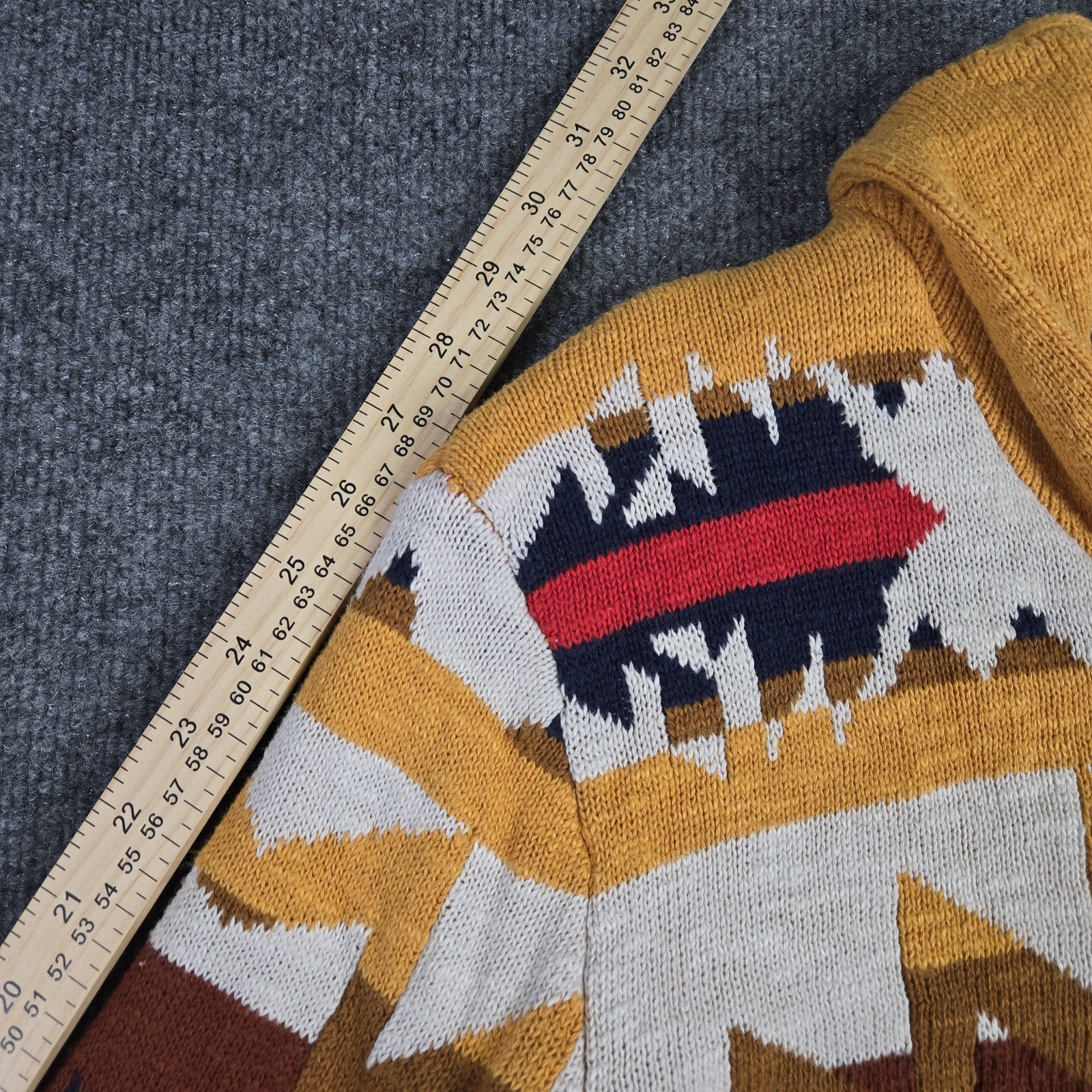 Sun + Stone Cardigan Sweater Mens M Southwestern Aztec Full Zip Cotton Shawl