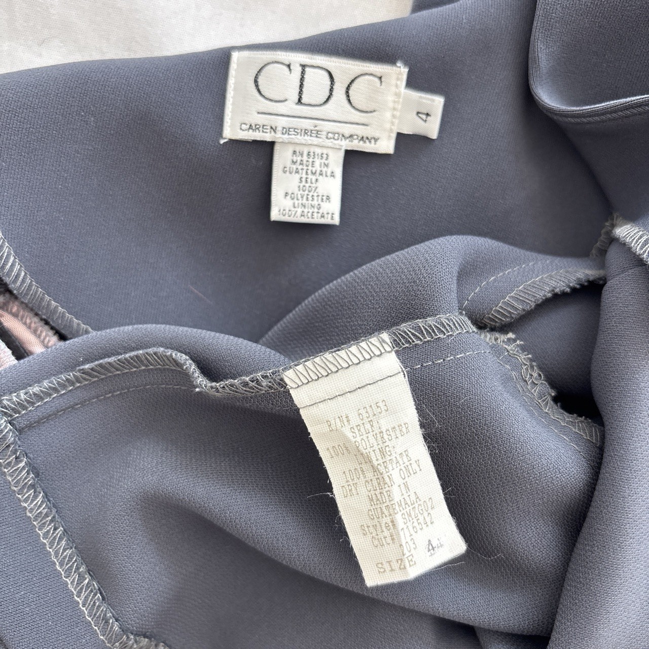 CDC Women’s 4 Black 2-Pc Dress Suit Set Cropped Notch Lapel Lined Jacket