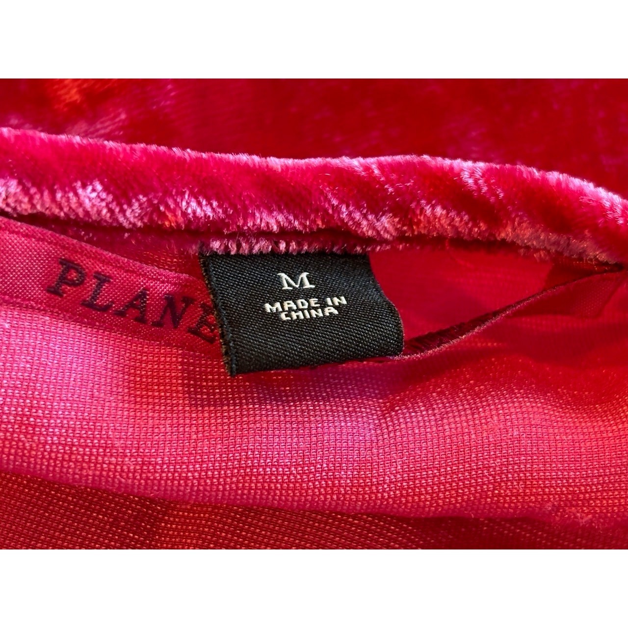 NWT Scotch & Soda Pink Velvet Top Side Zipper, Back Neckline Button w Keyhole M