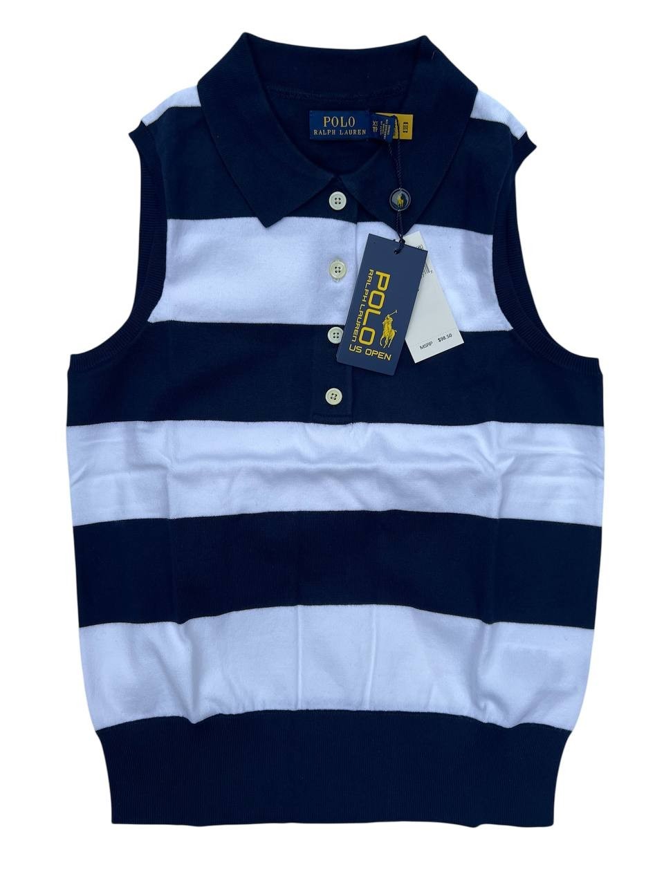Polo Ralph Lauren US Open Logo Polo Striped Pullover Women’s Size 2X MSRP $98