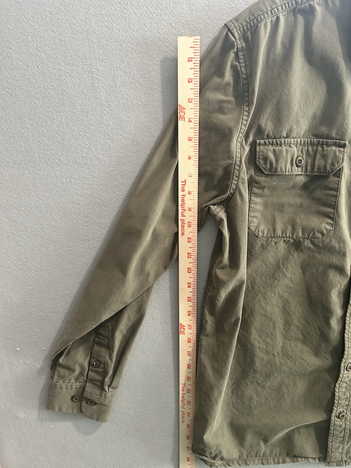 Vans Classic Fit Utility Button Up Shirt Mens XL Olive Green Cotton Workwear Hea