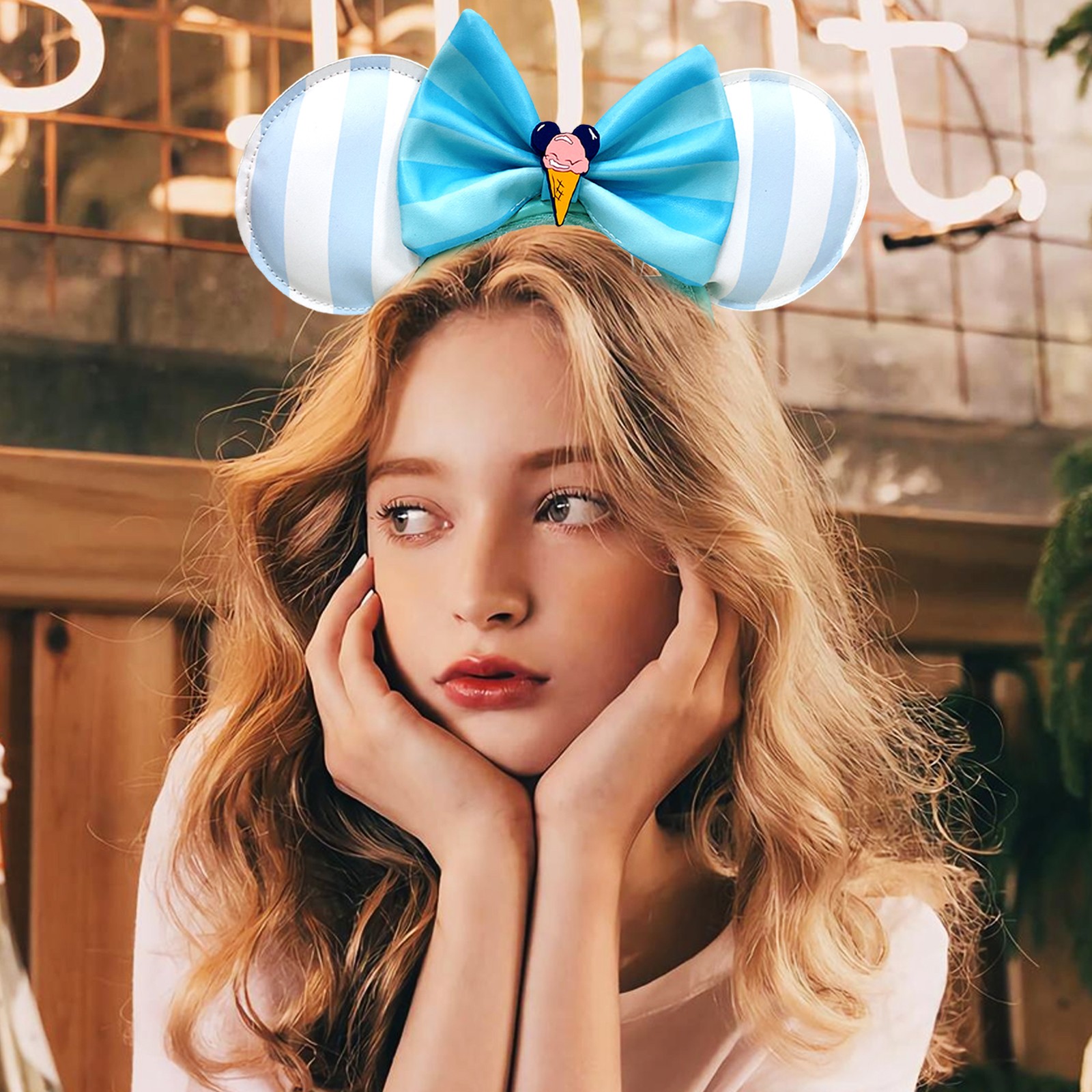 Disney Parks Ice Cream Beach Club Headband Loungefly Mickey Mouse Minnie Ears